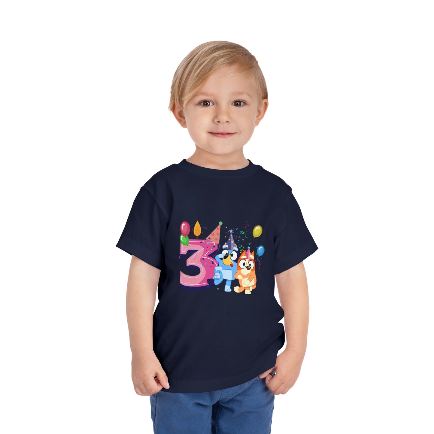 3rd Birthday Toddler Short Sleeve Tee