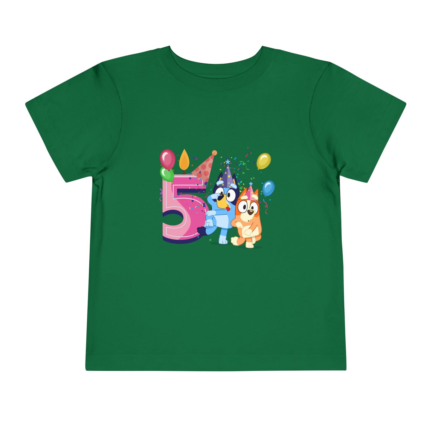 5th Birthday Toddler Short Sleeve Tee