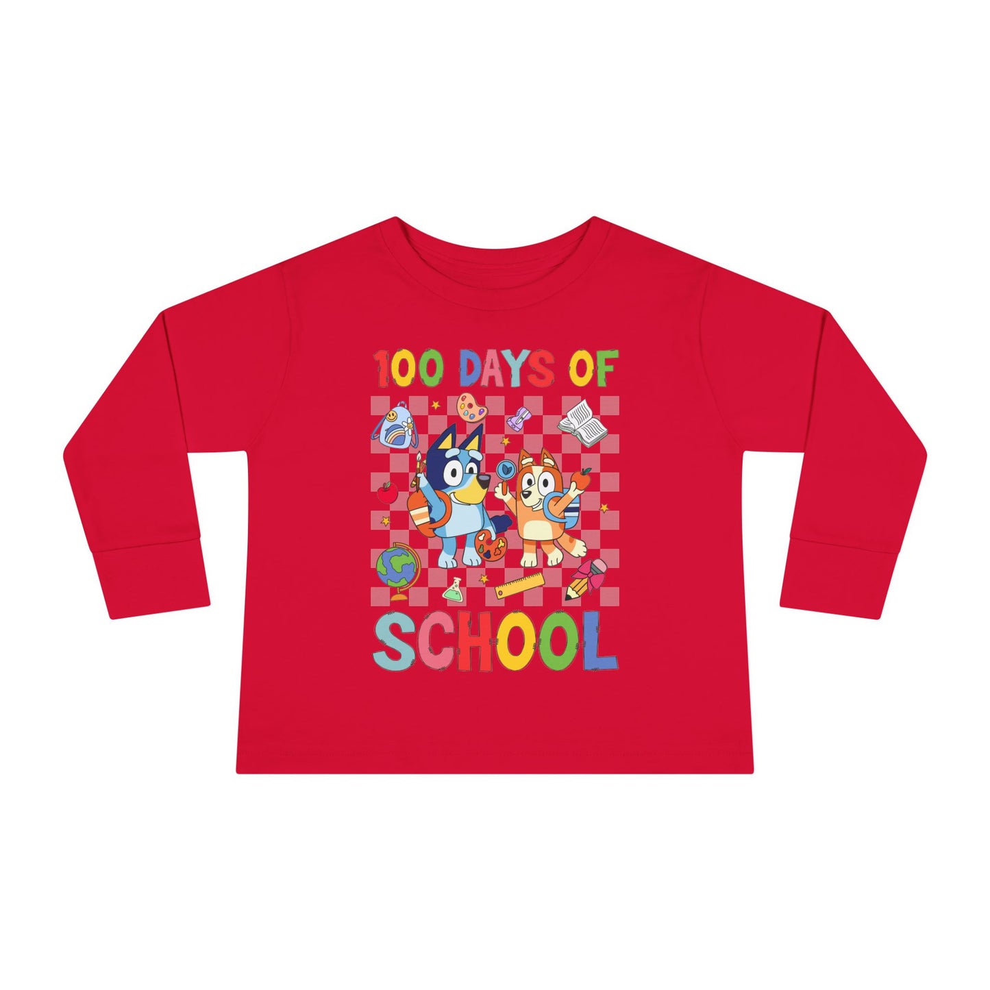 100 days of school Toddler Long Sleeve Tee