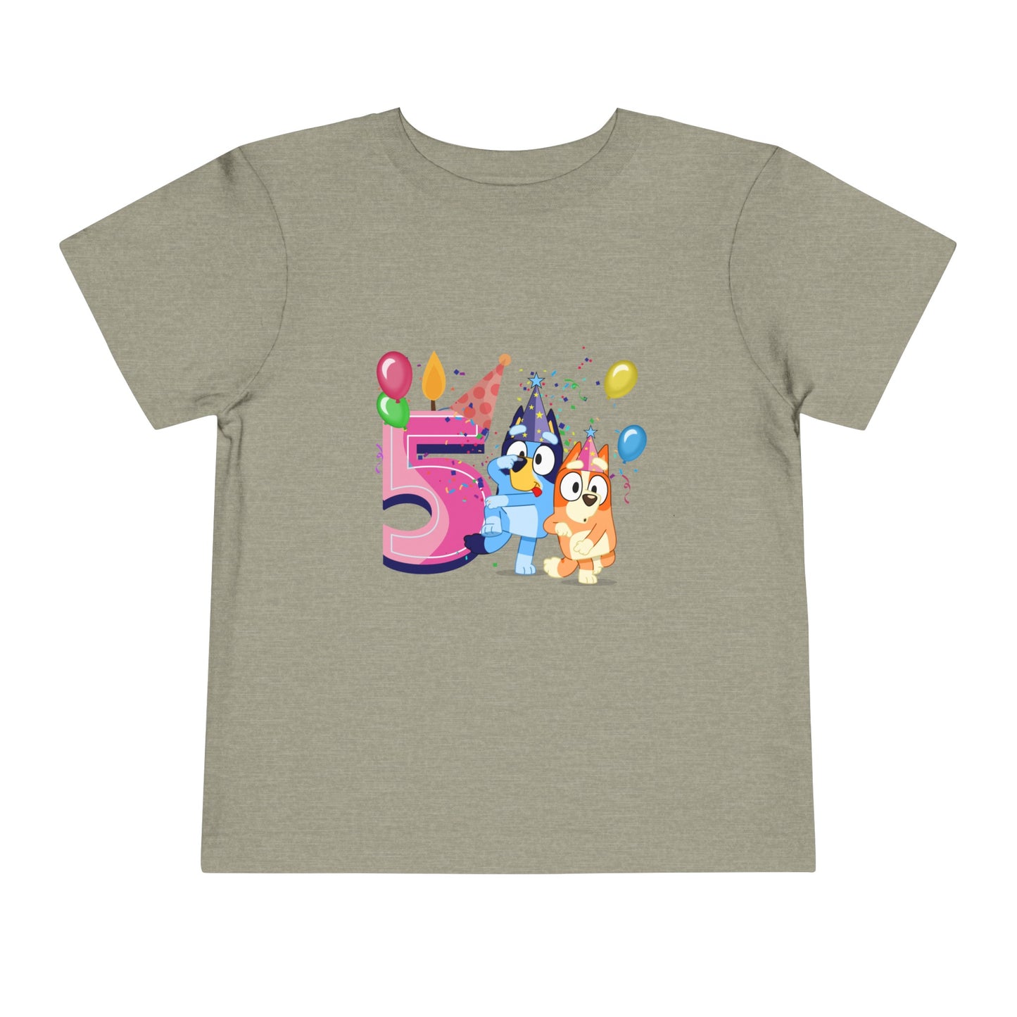 5th Birthday Toddler Short Sleeve Tee
