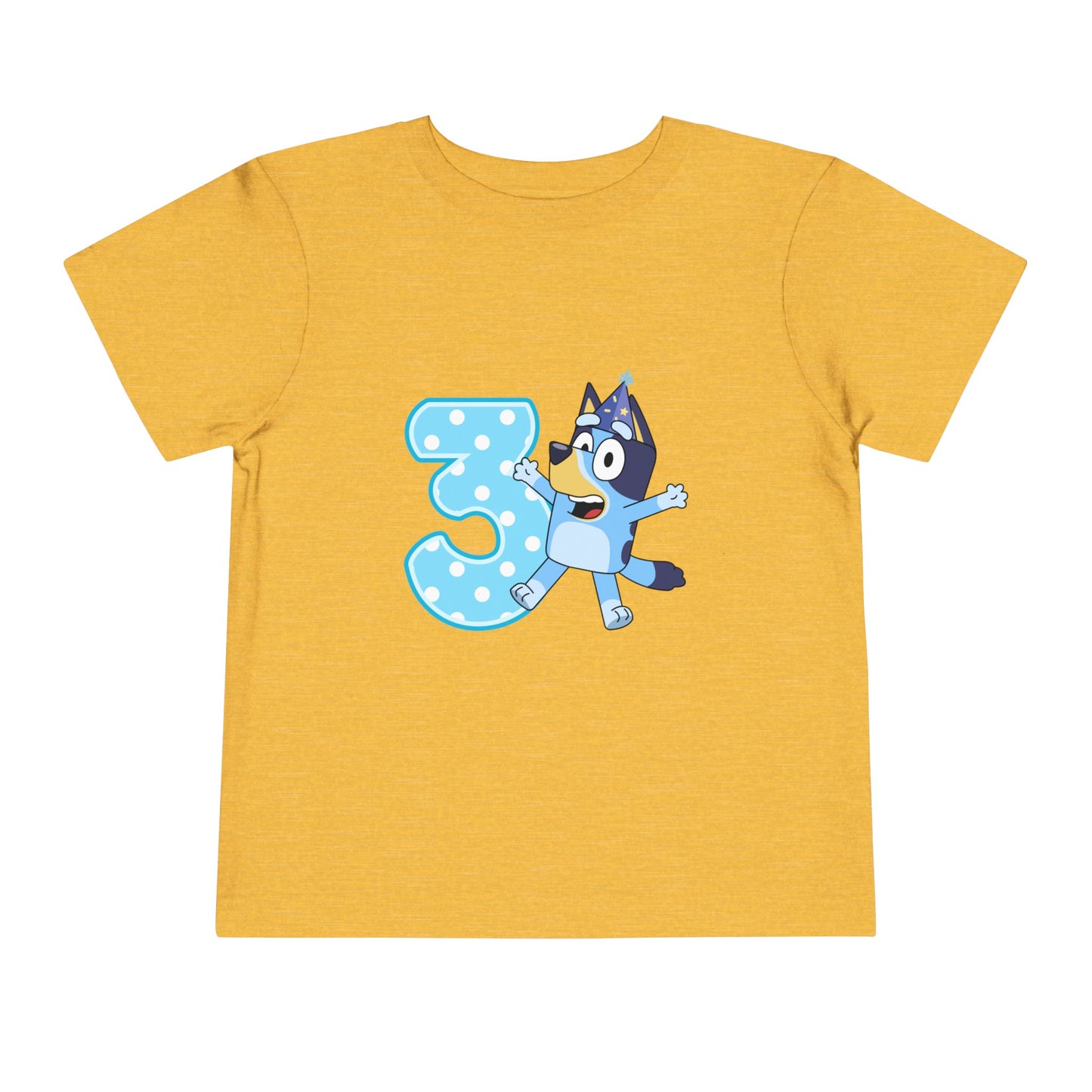 #3 Birthday Toddler Short Sleeve Tee