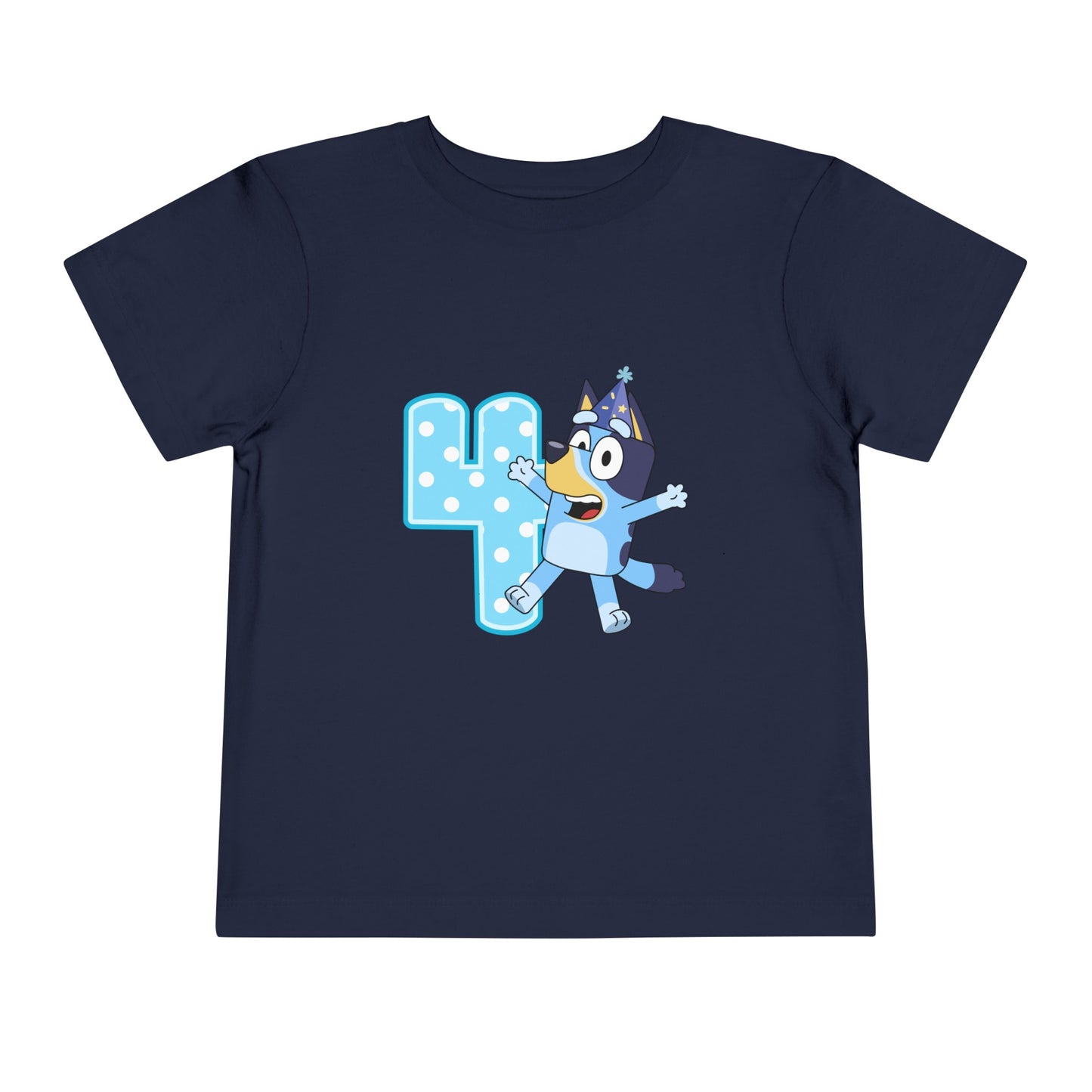 #4 Birthday Toddler Short Sleeve Tee