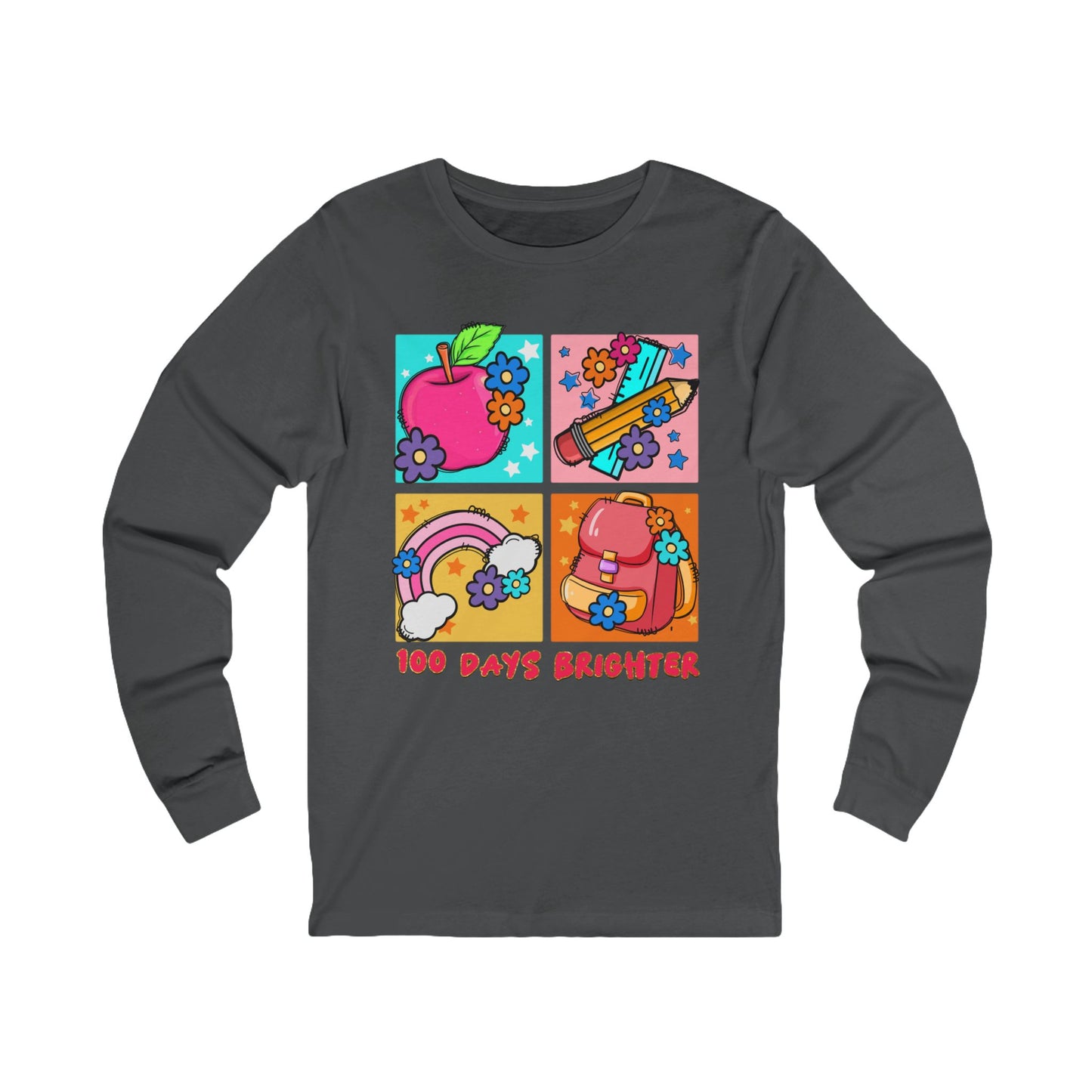 100 days brighter Jersey Long Sleeve Tee