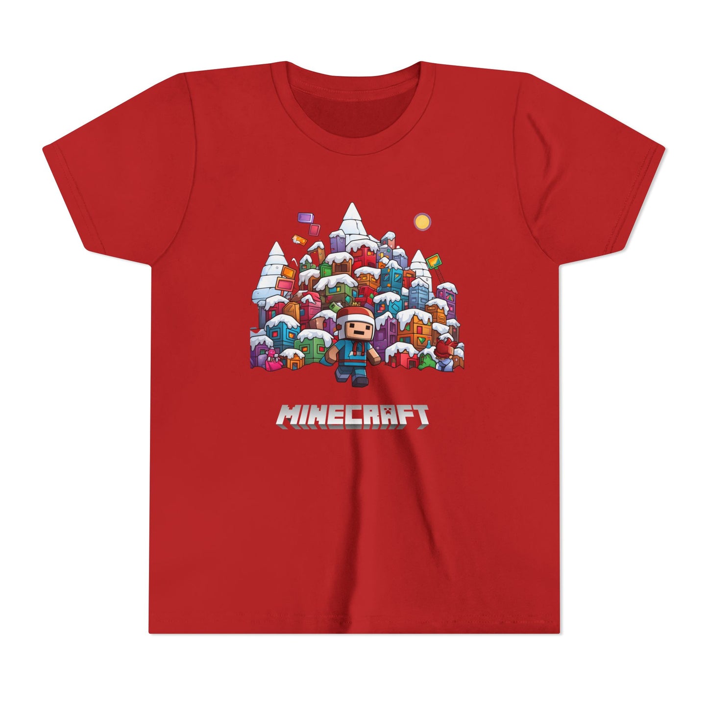Christmas Mine-craft Youth Short Sleeve Tee