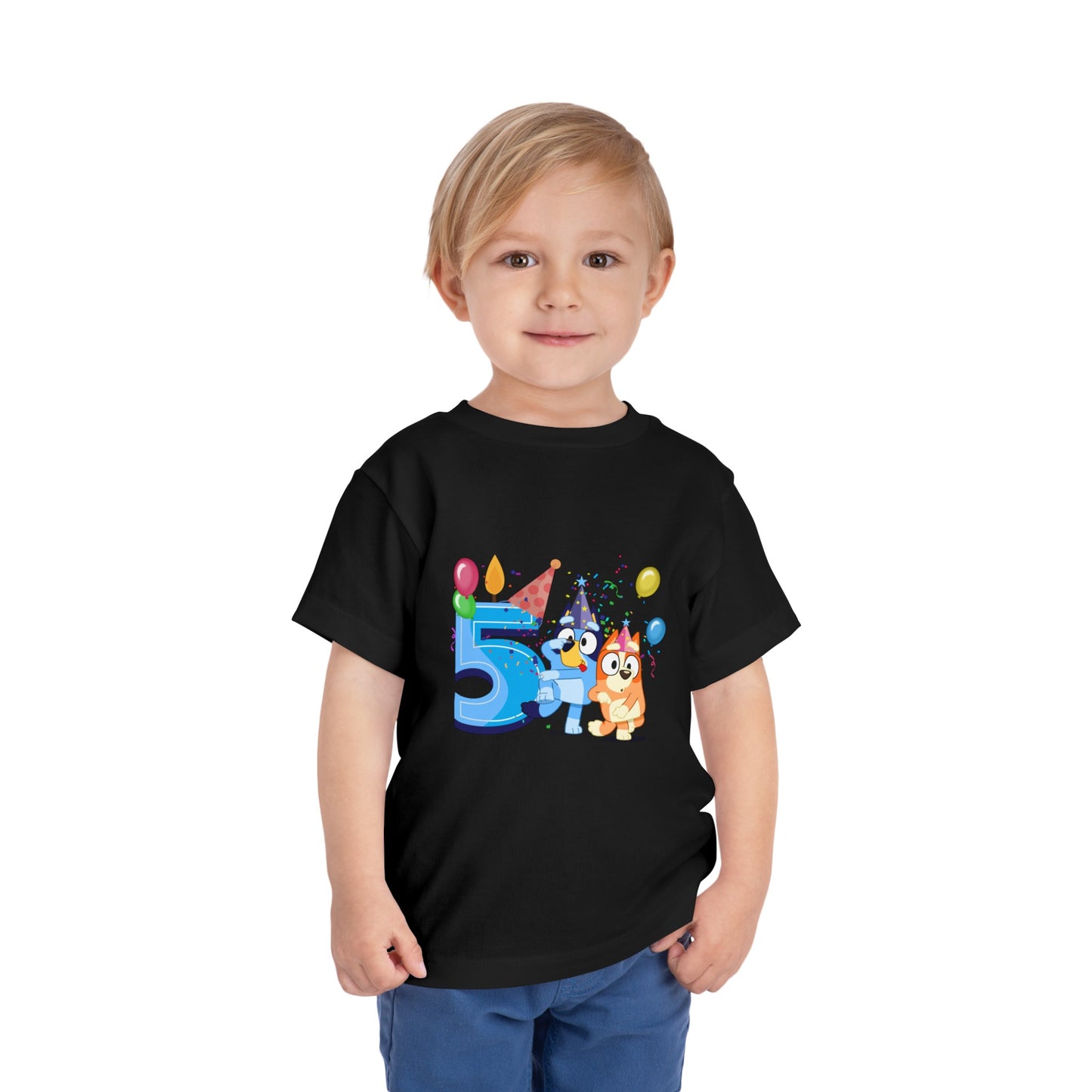 5th Birthday Toddler Short Sleeve Tee