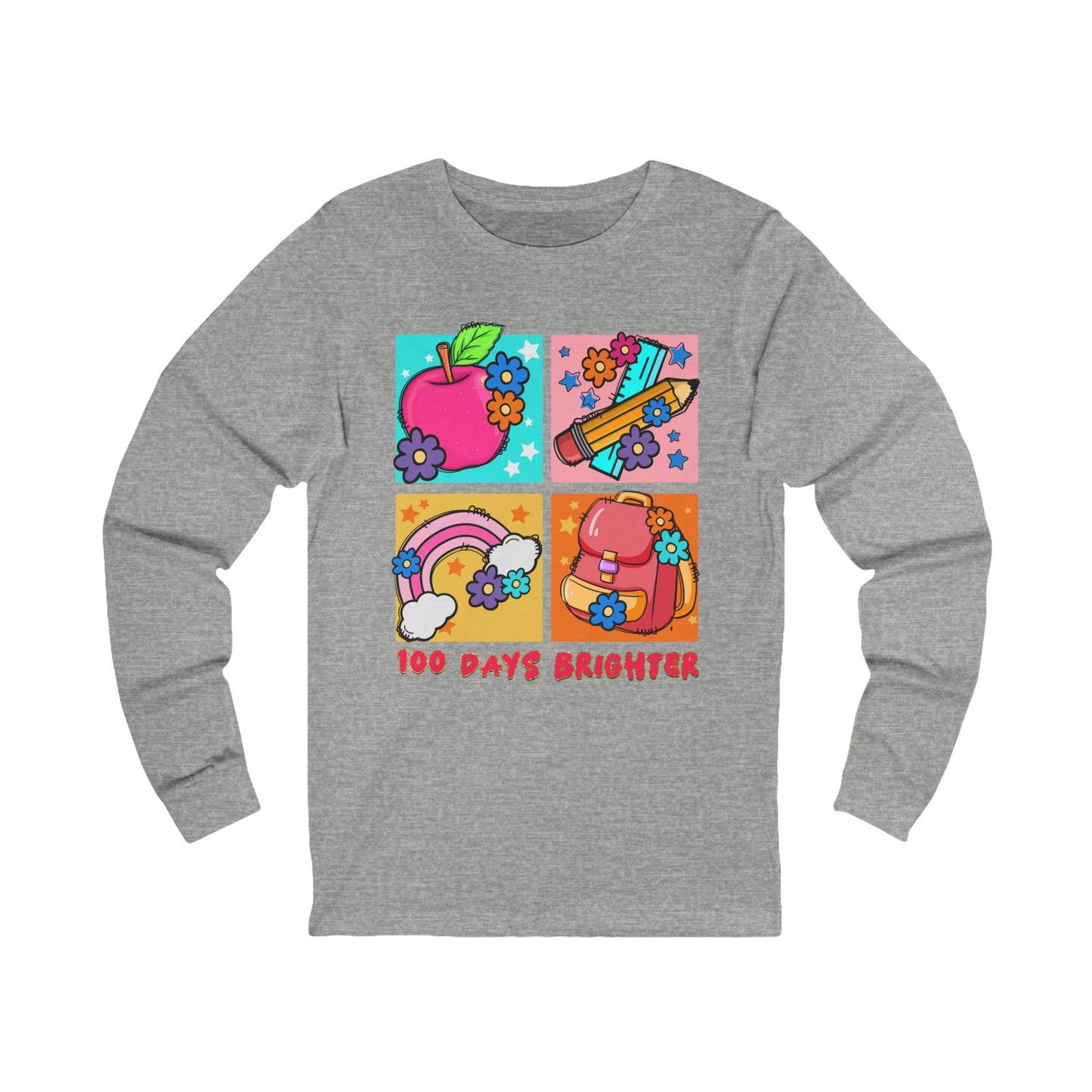 100 days brighter Jersey Long Sleeve Tee