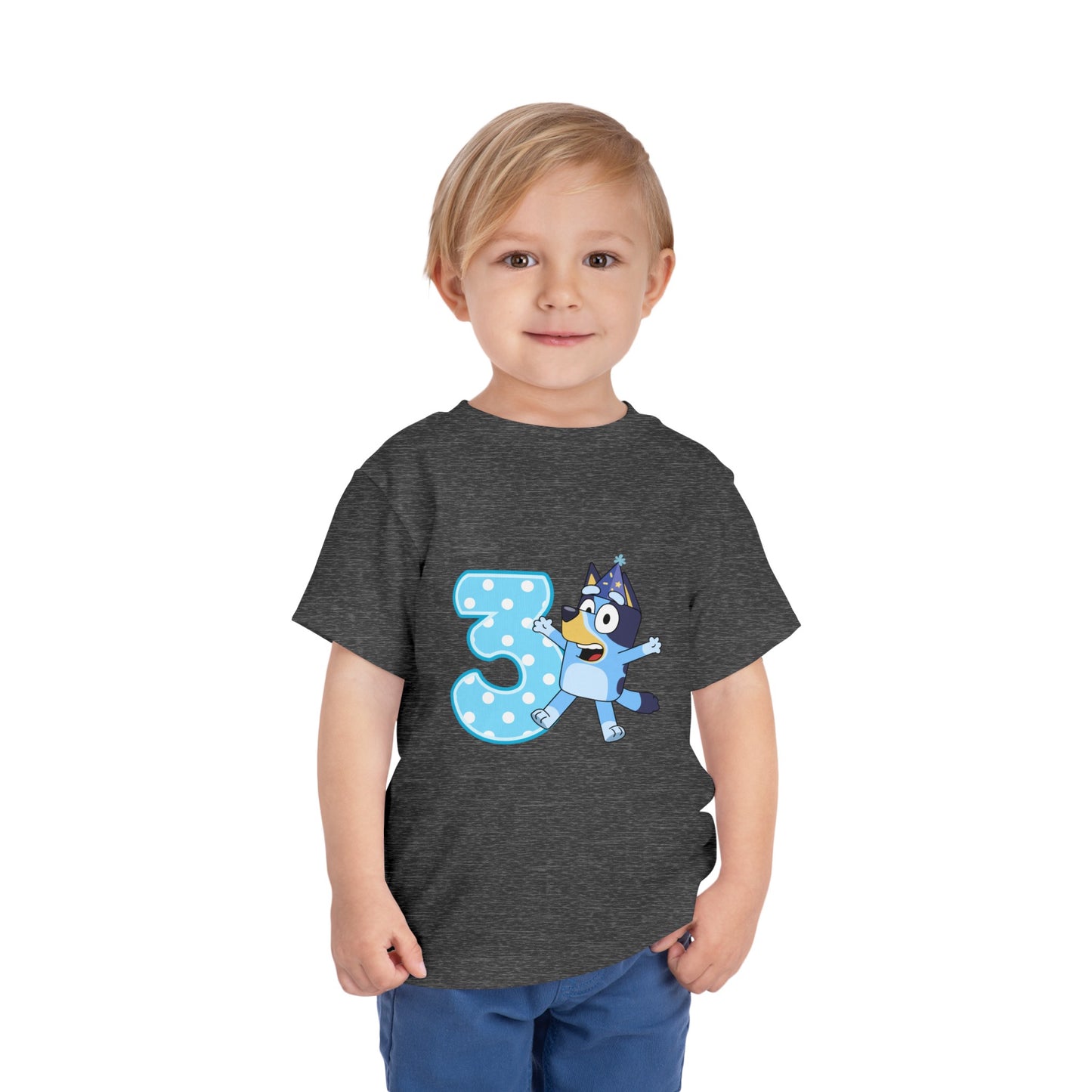 #3 Birthday Toddler Short Sleeve Tee