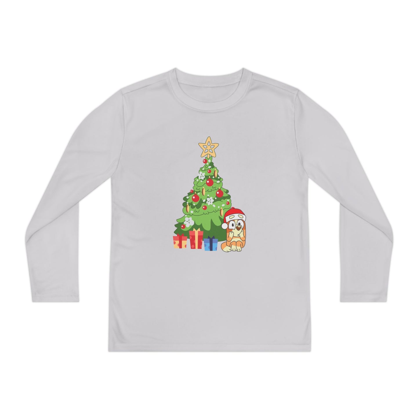 Christmas Tree Bingo Youth Long Sleeve Competitor Tee