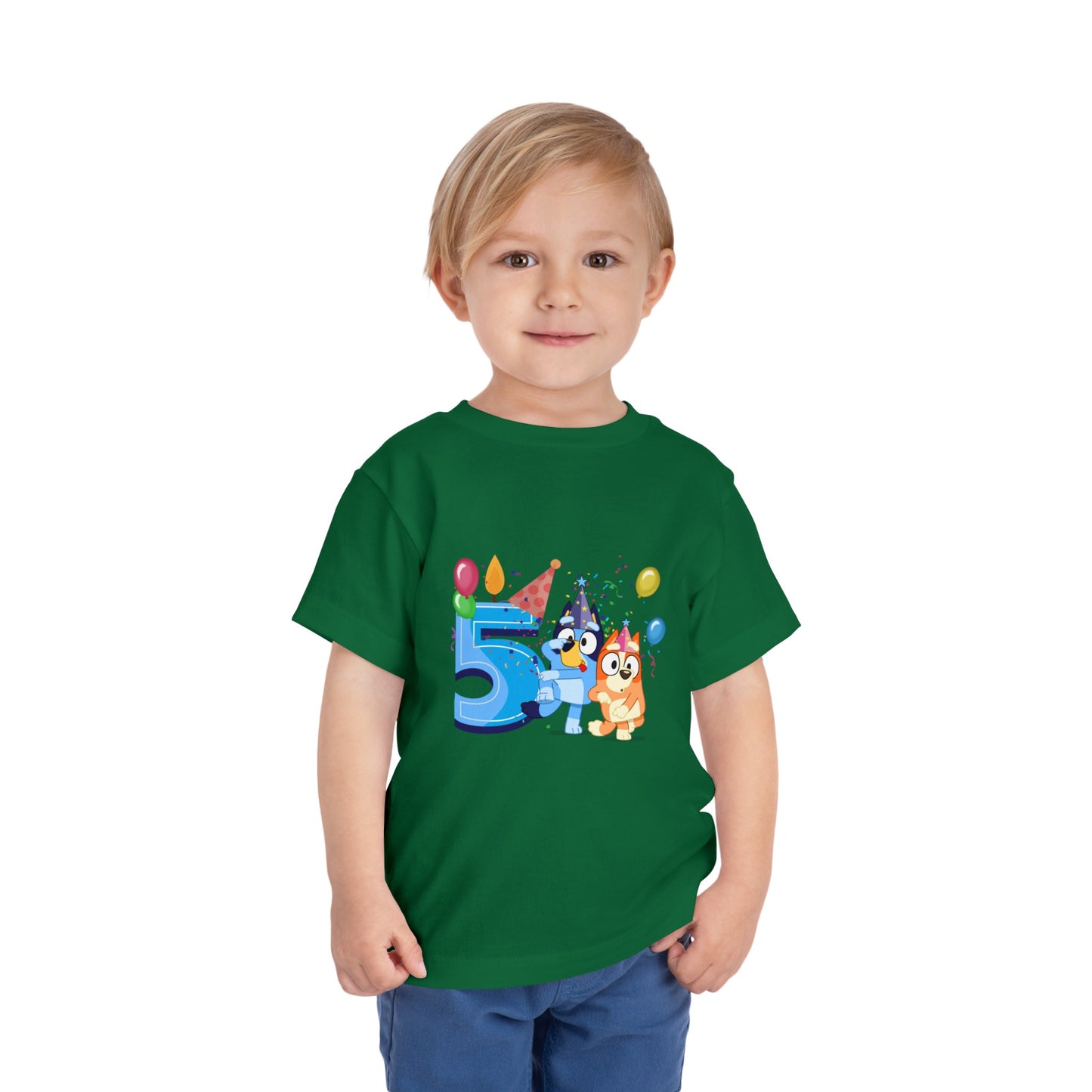 5th Birthday Toddler Short Sleeve Tee