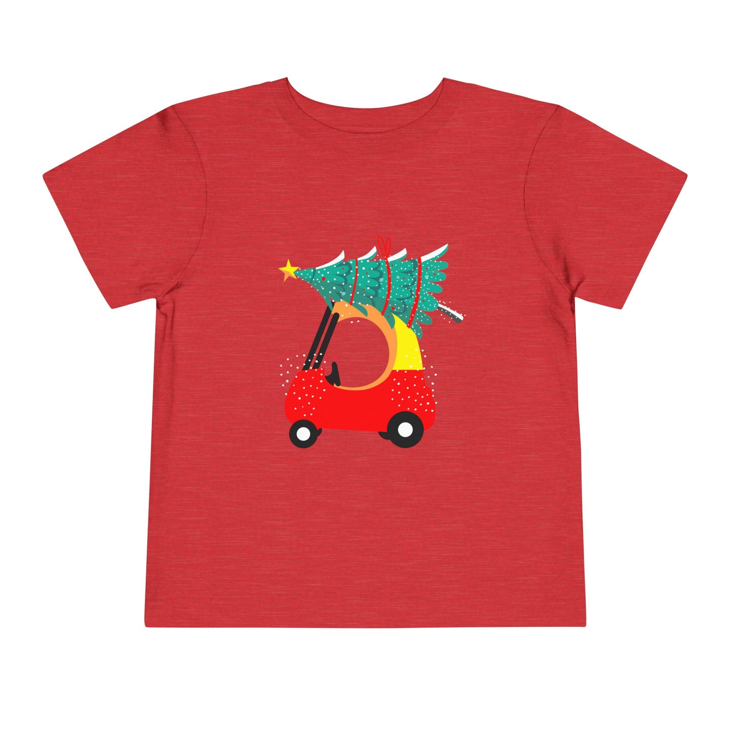 Kiddie Car with christmas tree Toddler Short Sleeve Tee