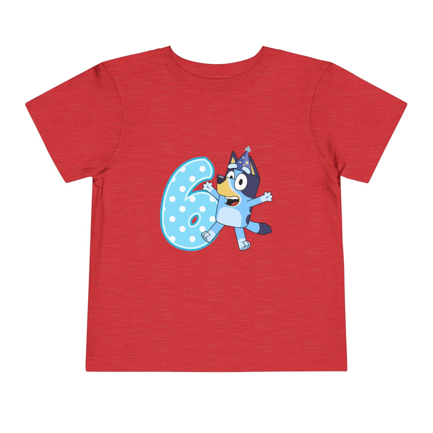 #6 Birthday Toddler Short Sleeve Tee
