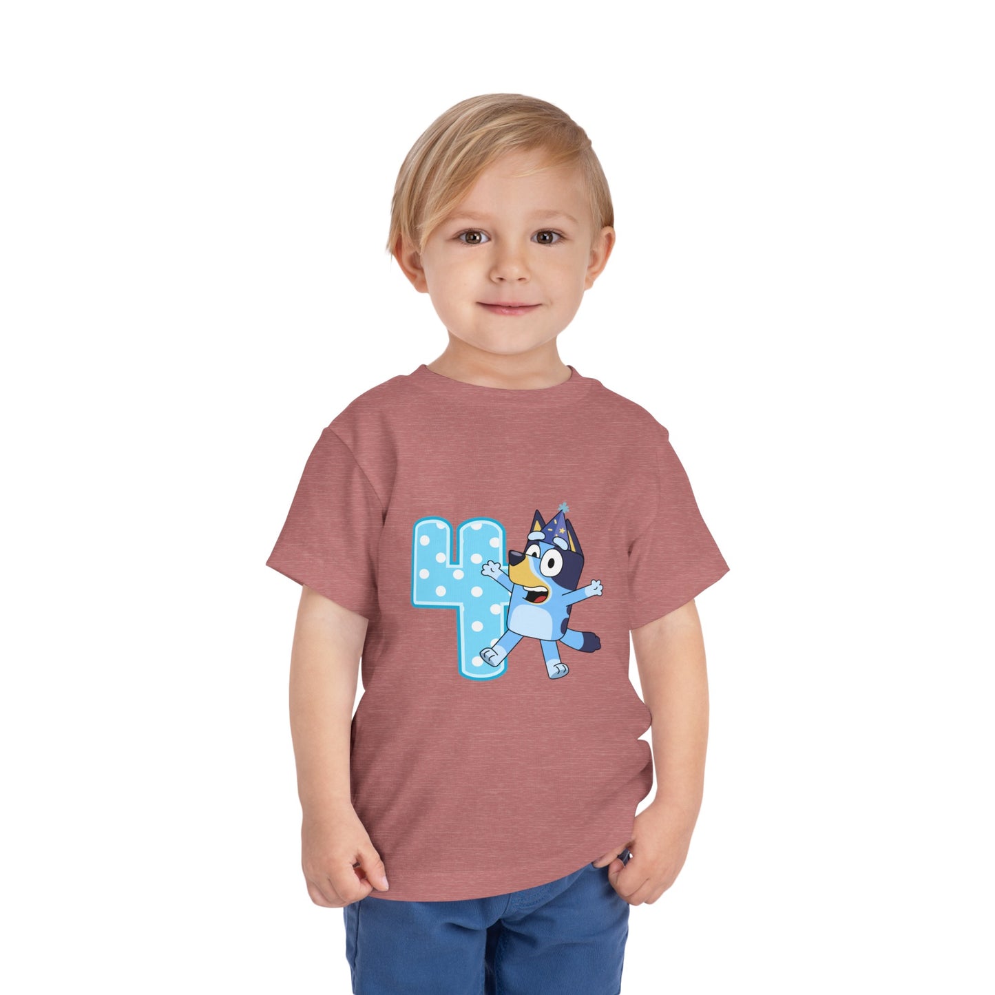 #4 Birthday Toddler Short Sleeve Tee