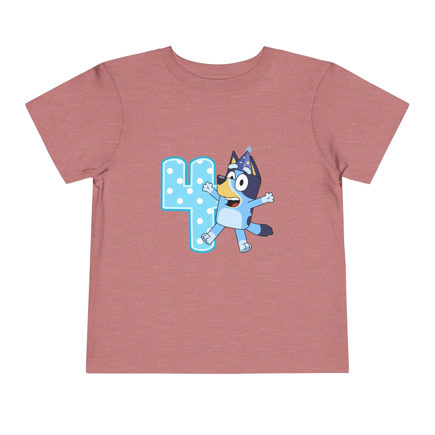 #4 Birthday Toddler Short Sleeve Tee