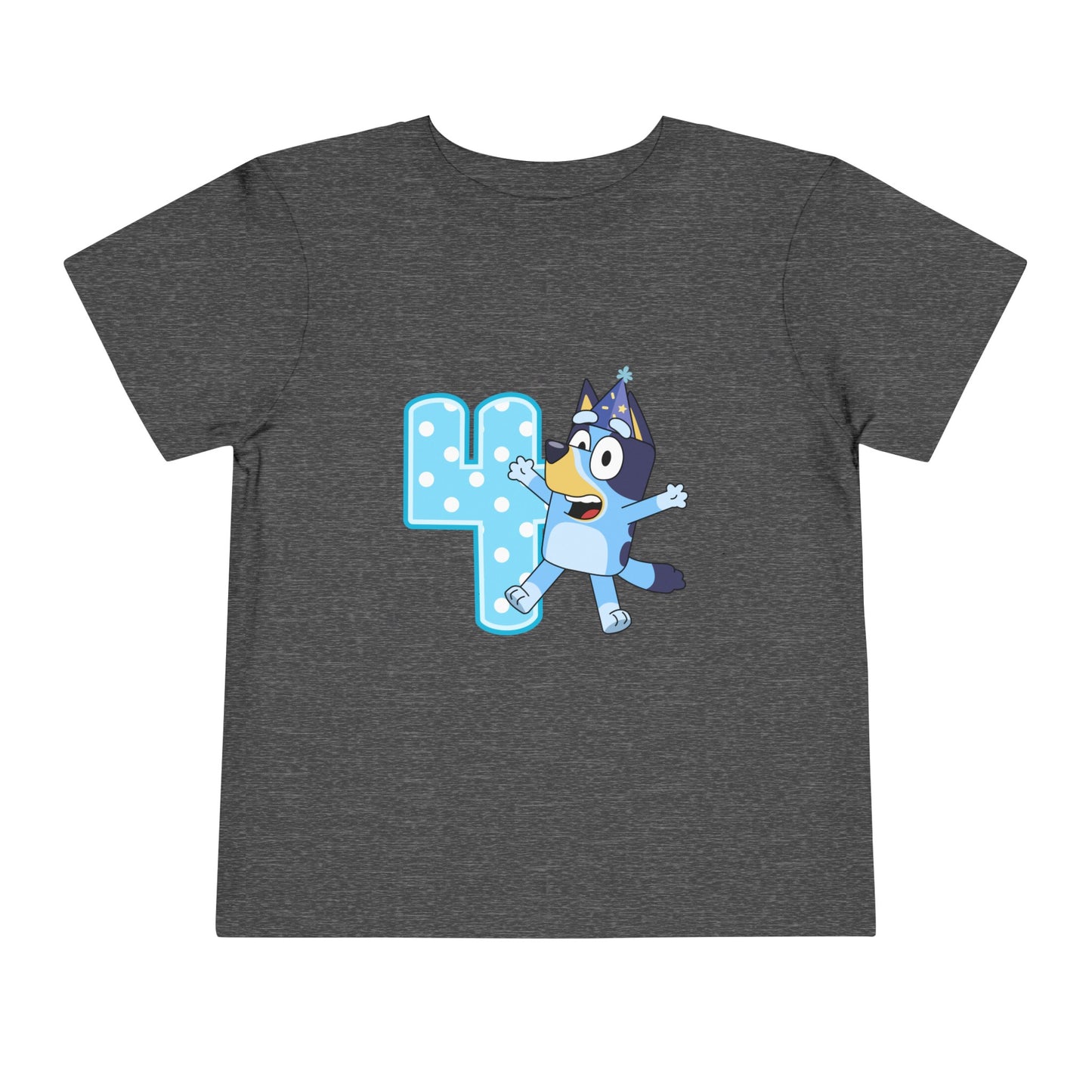 #4 Birthday Toddler Short Sleeve Tee