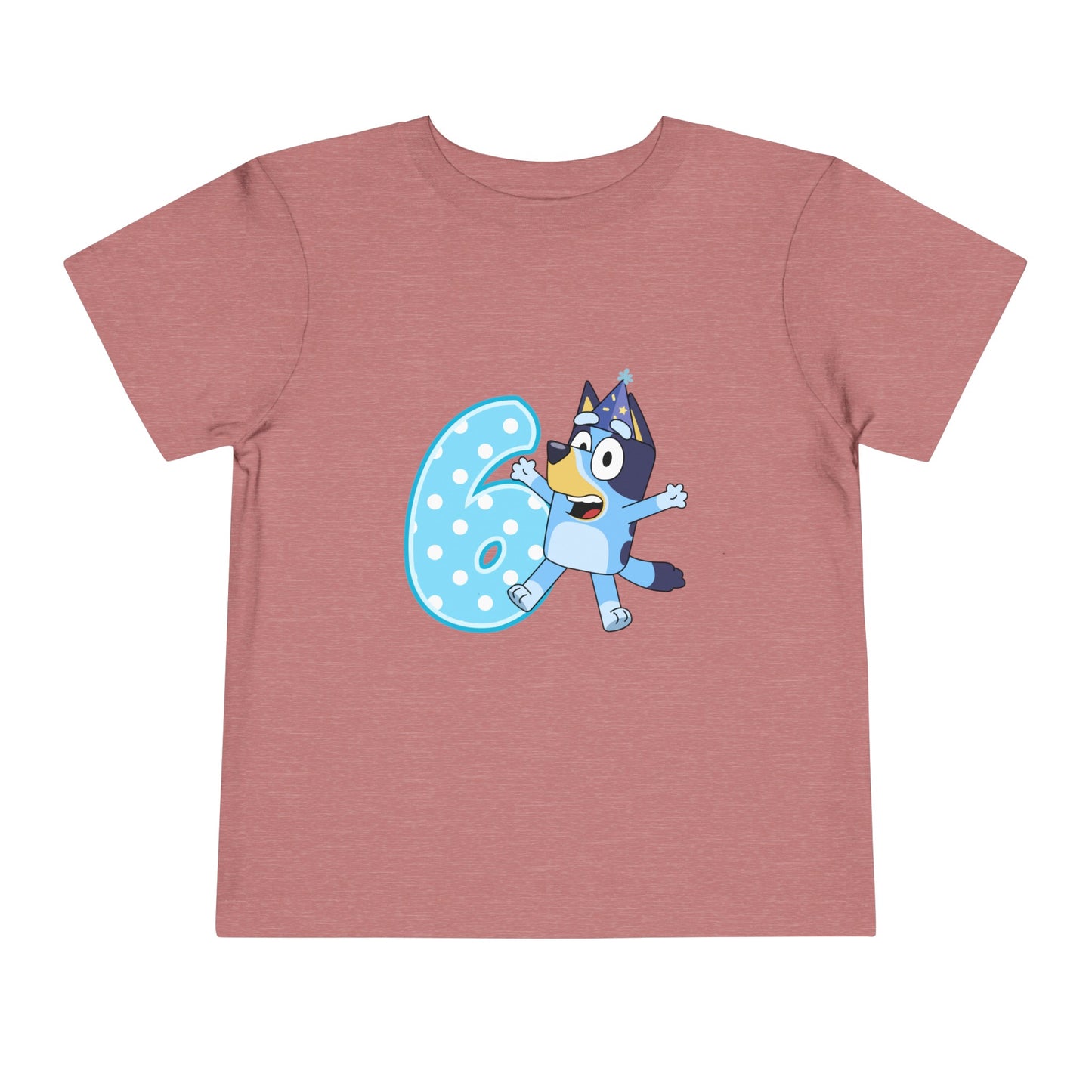 #6 Birthday Toddler Short Sleeve Tee