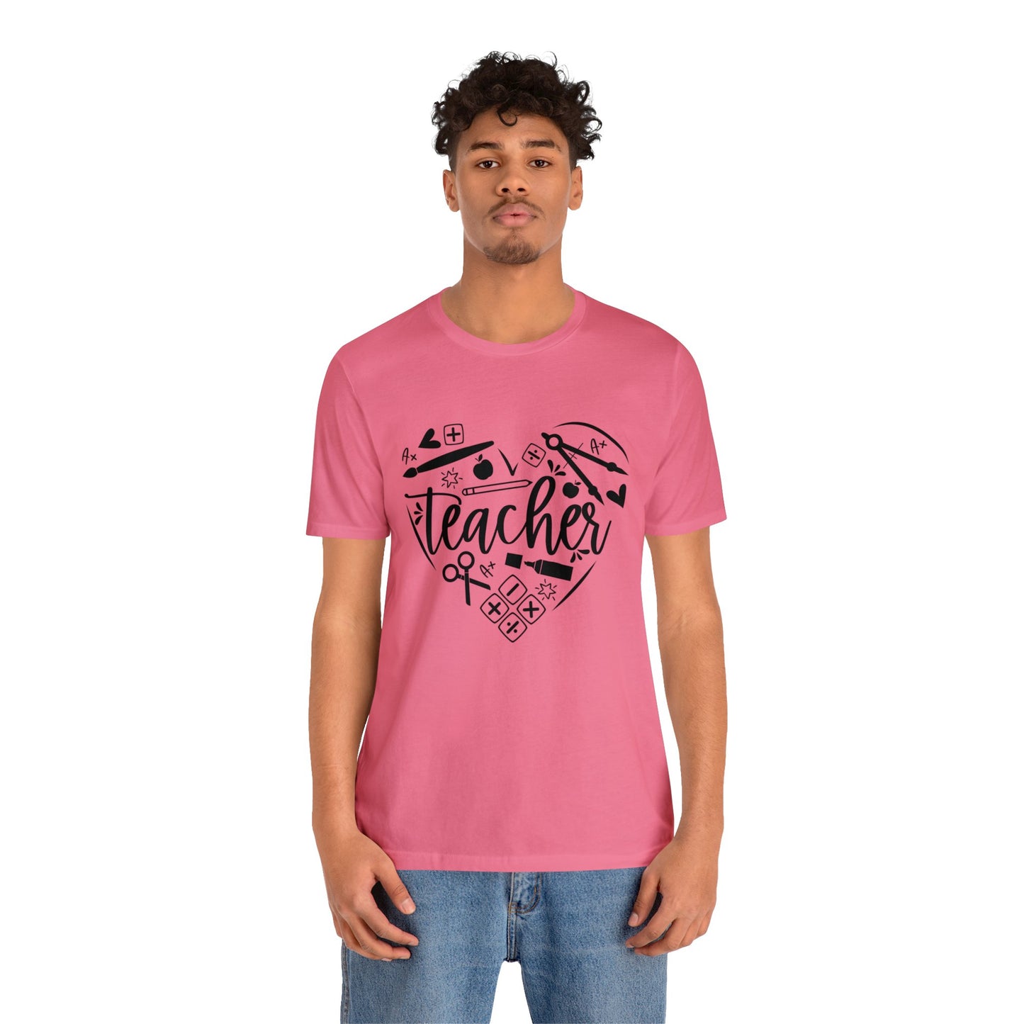 Teacher heart Short sleeve Tshirt