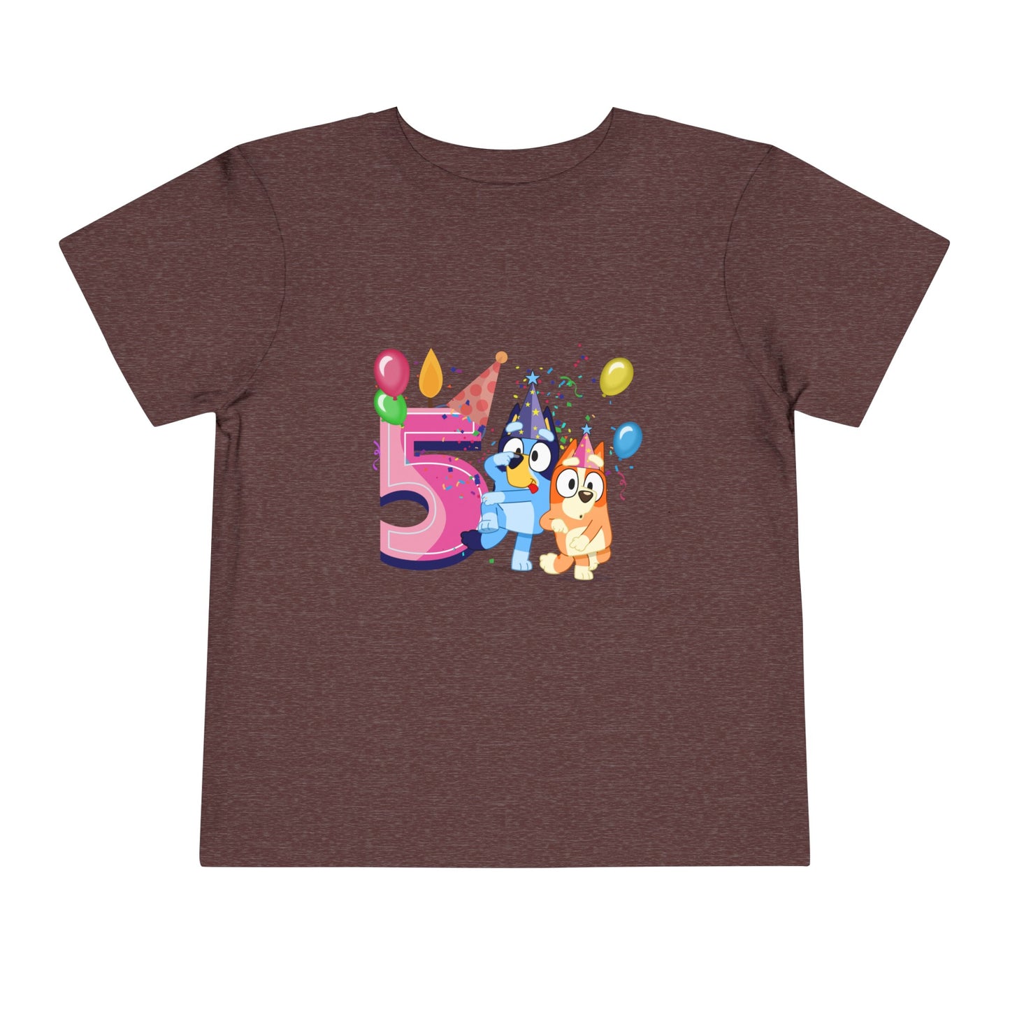 5th Birthday Toddler Short Sleeve Tee