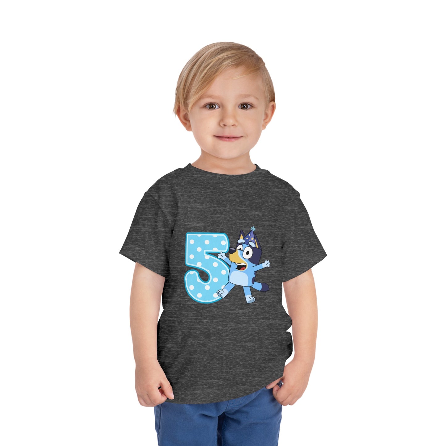 #5 Birthday Toddler Short Sleeve Tee