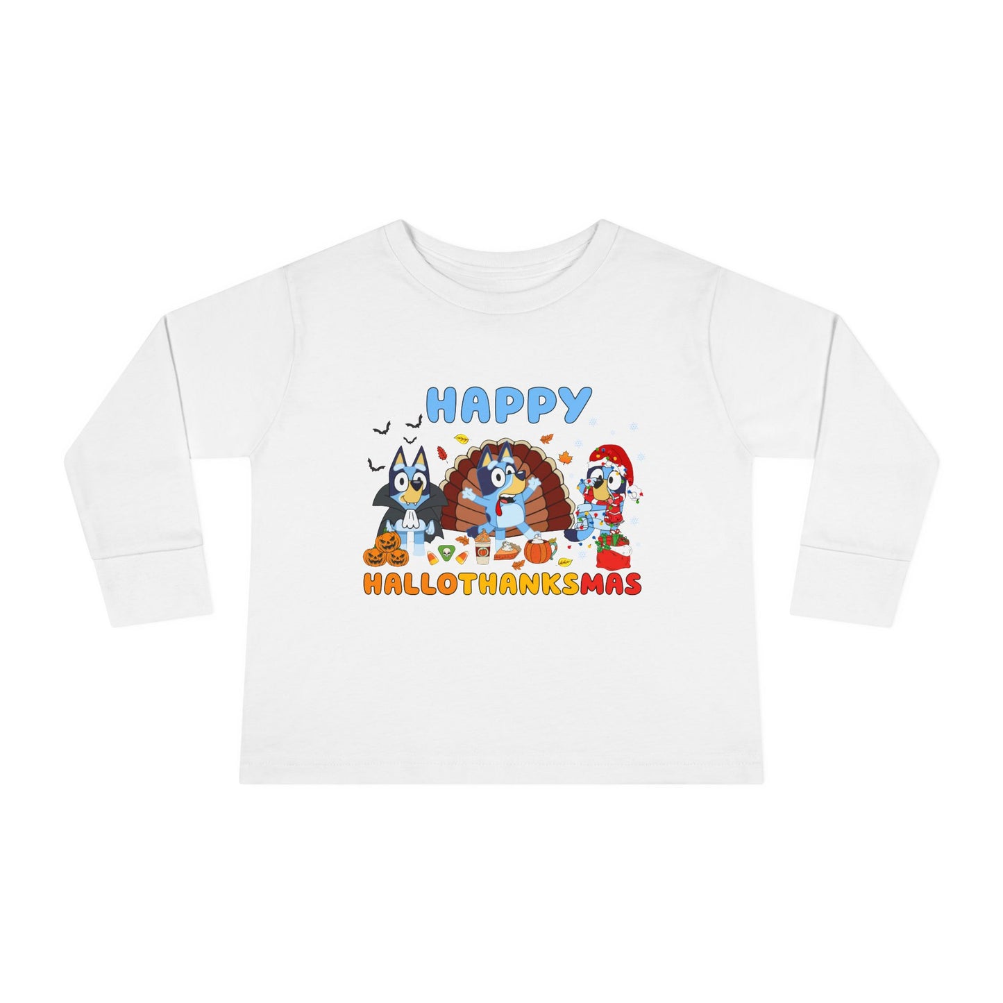 Happy Hallothanksmas Toddler Long Sleeve Tee