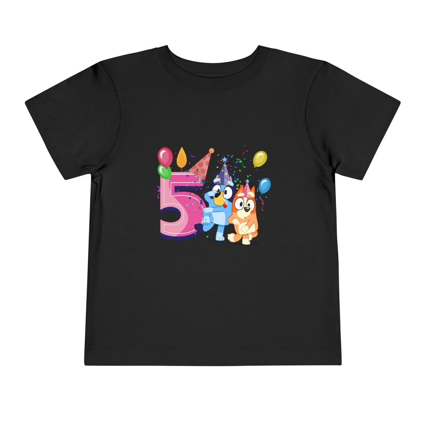 5th Birthday Toddler Short Sleeve Tee