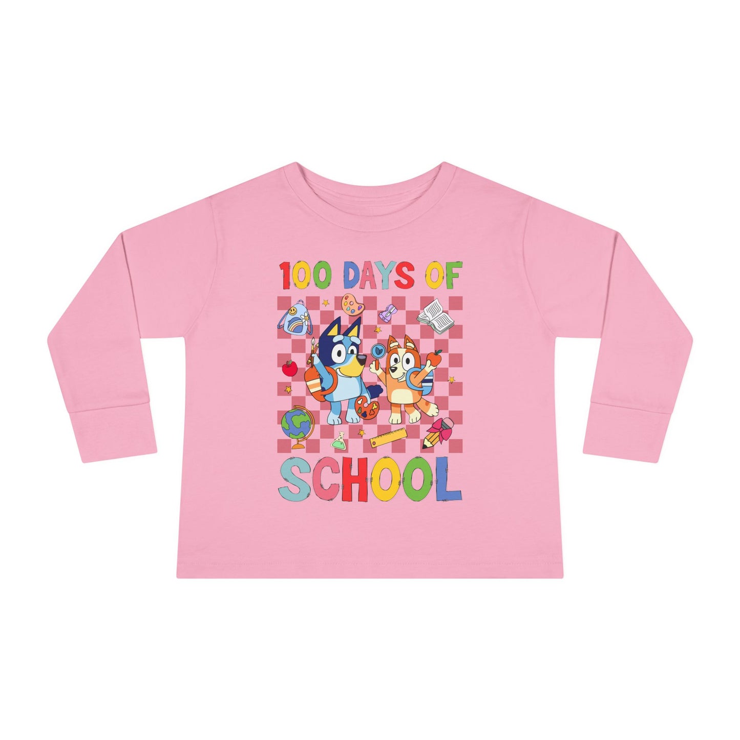 100 days of school Toddler Long Sleeve Tee