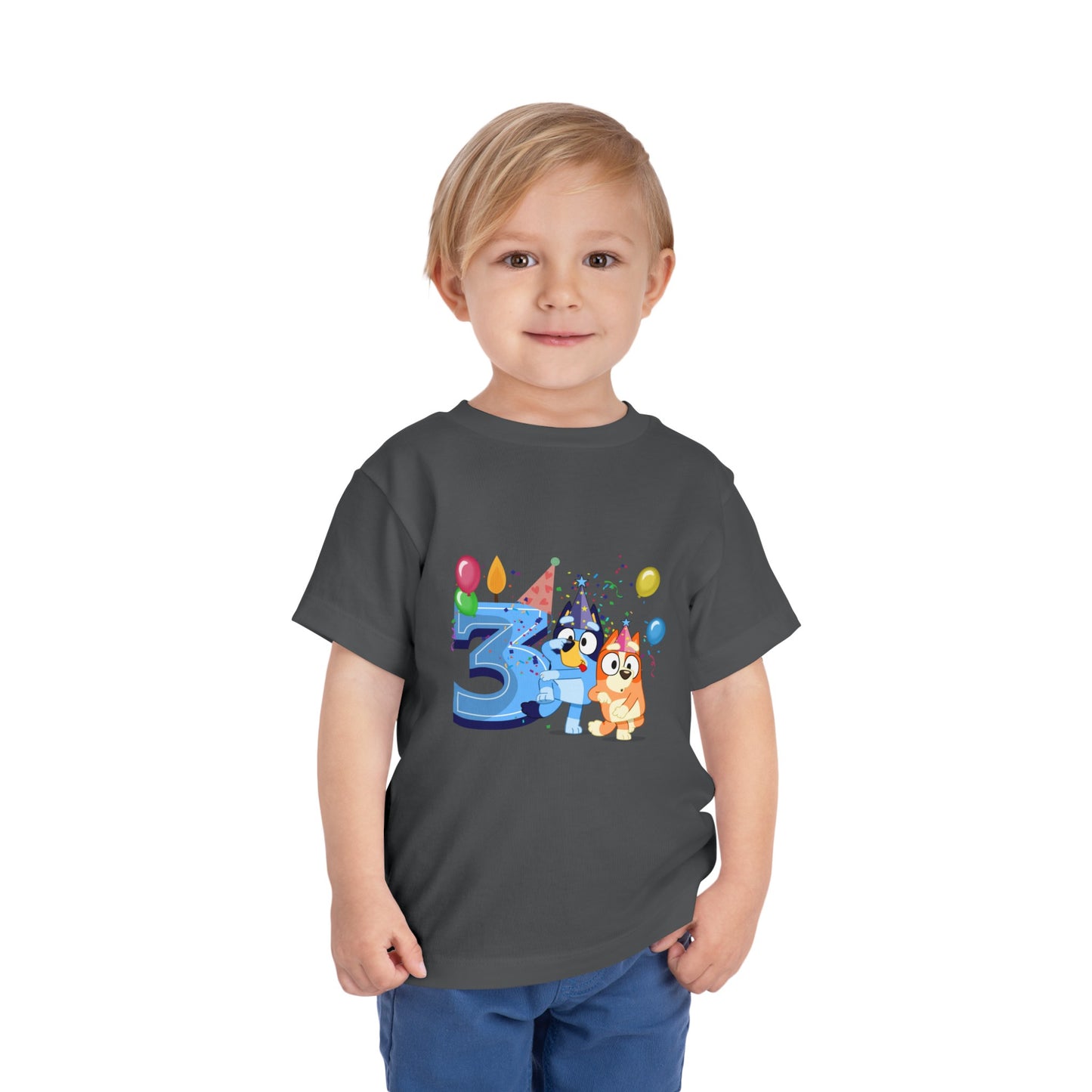 3rd Birthday Toddler Short Sleeve Tee