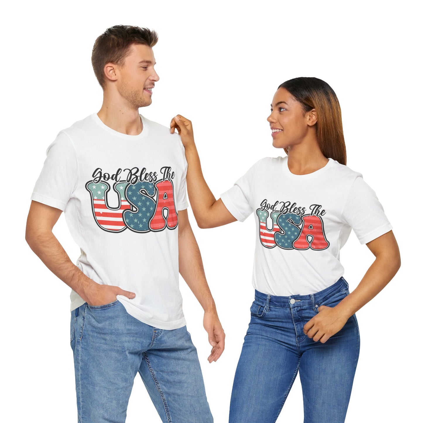 God Bless the USA Jersey Short Sleeve Tee