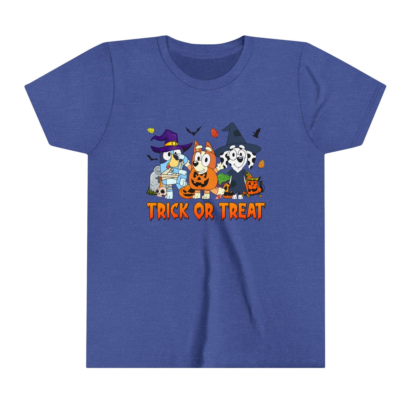 Bluey-Bingo-Chloe Trick or Treat Youth Short Sleeve Tee