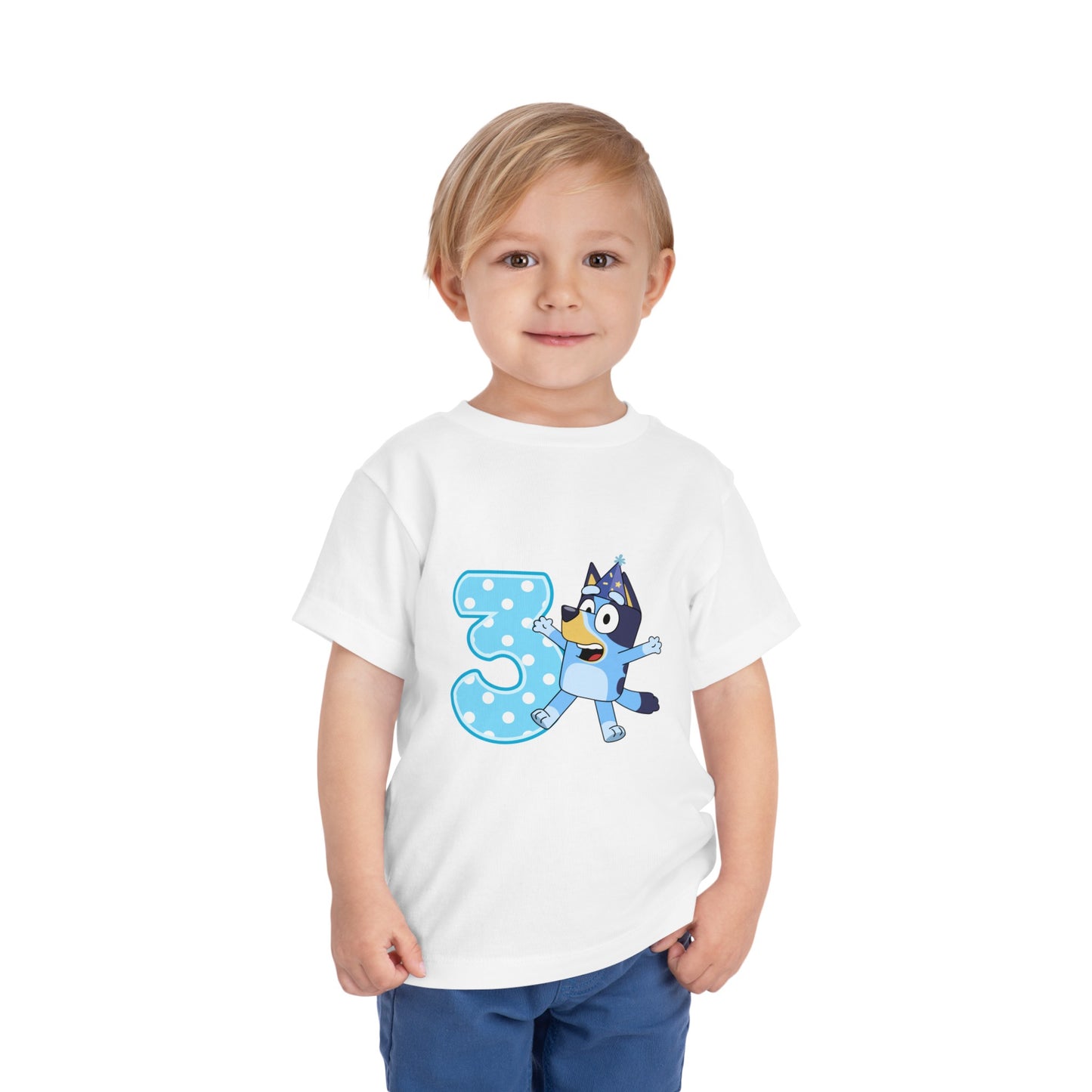 #3 Birthday Toddler Short Sleeve Tee