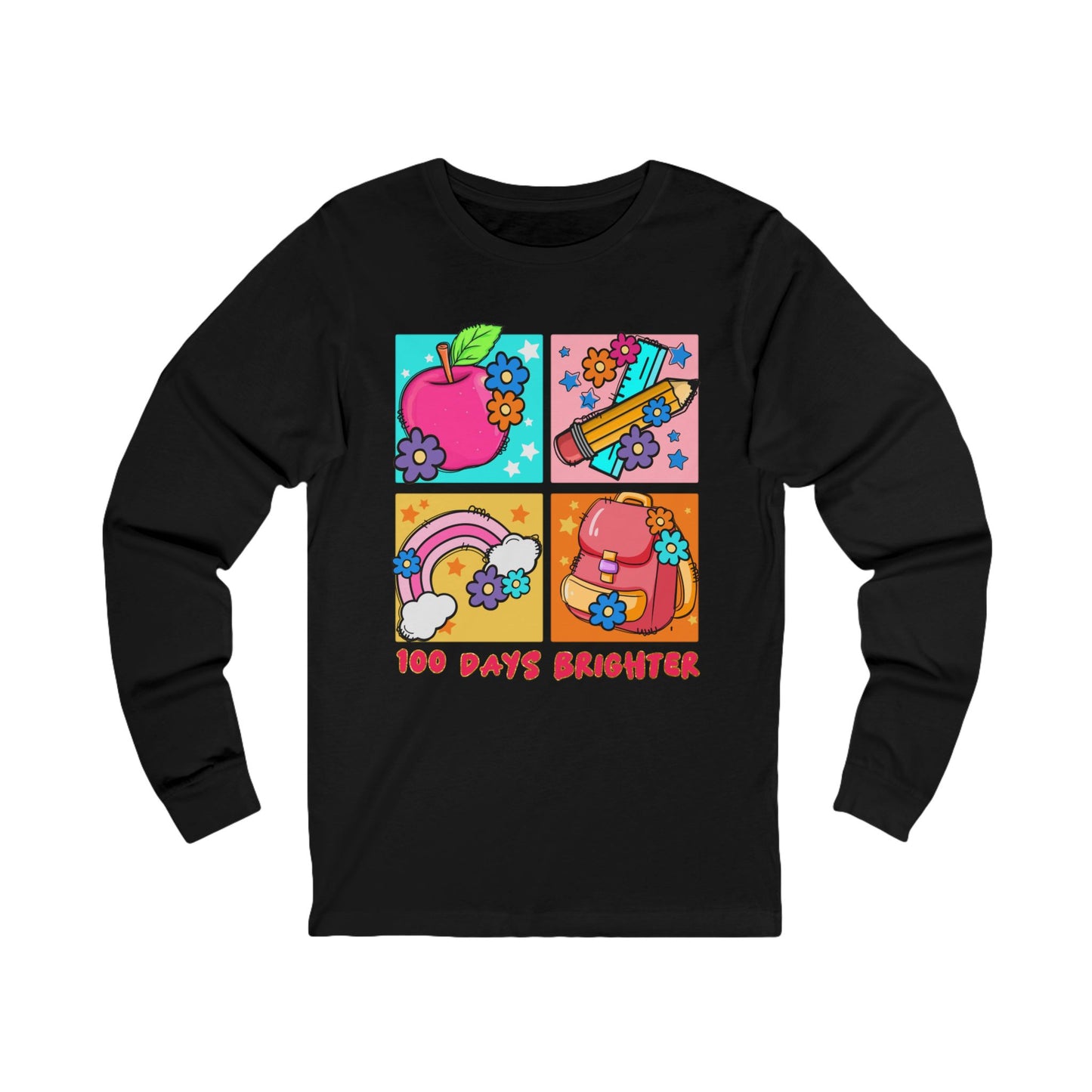 100 days brighter Jersey Long Sleeve Tee