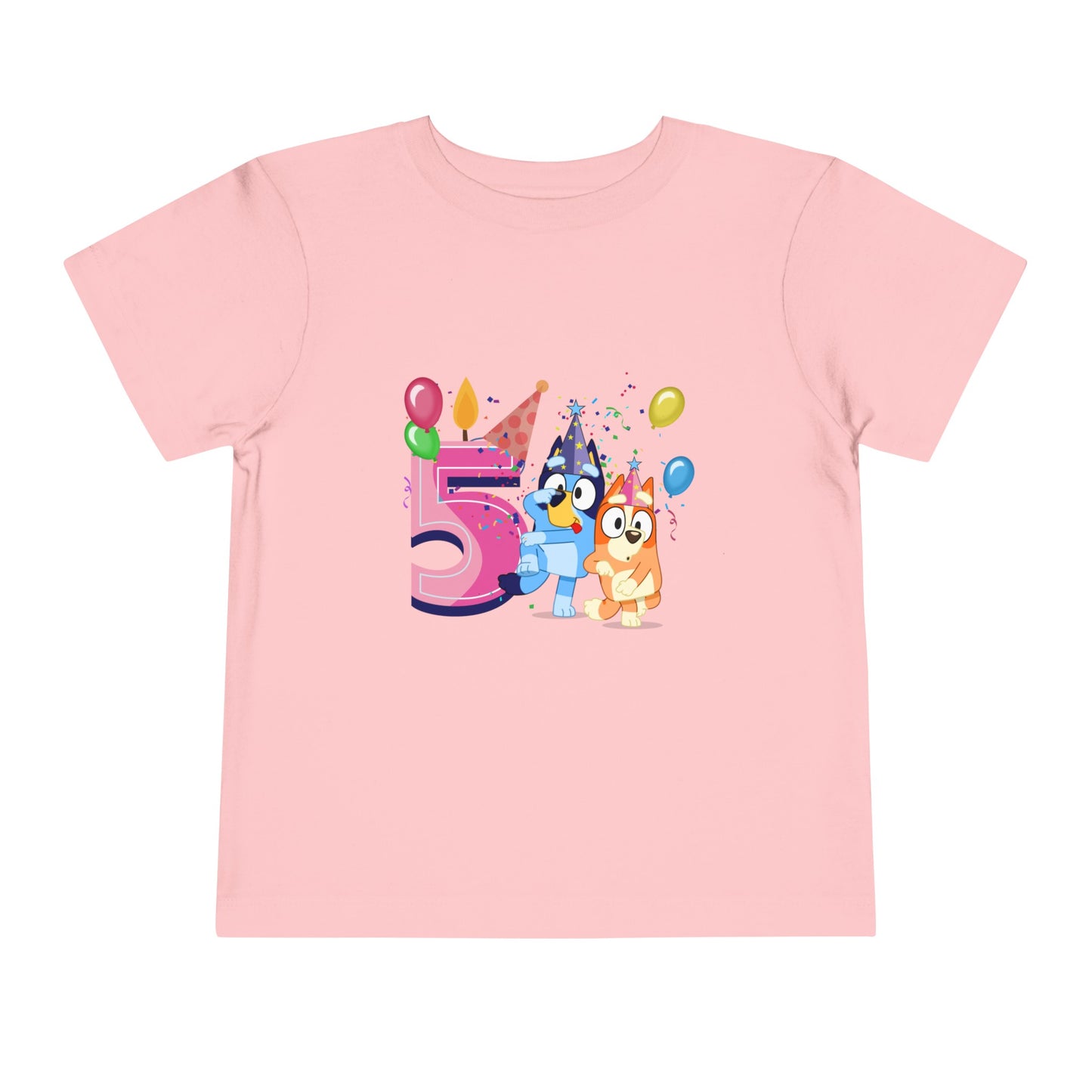 5th Birthday Toddler Short Sleeve Tee