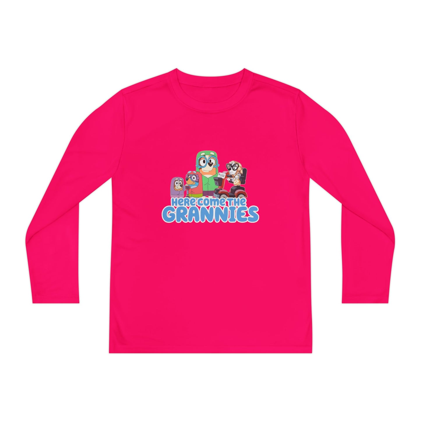 Here comes the grannies Youth Long Sleeve Competitor Tee