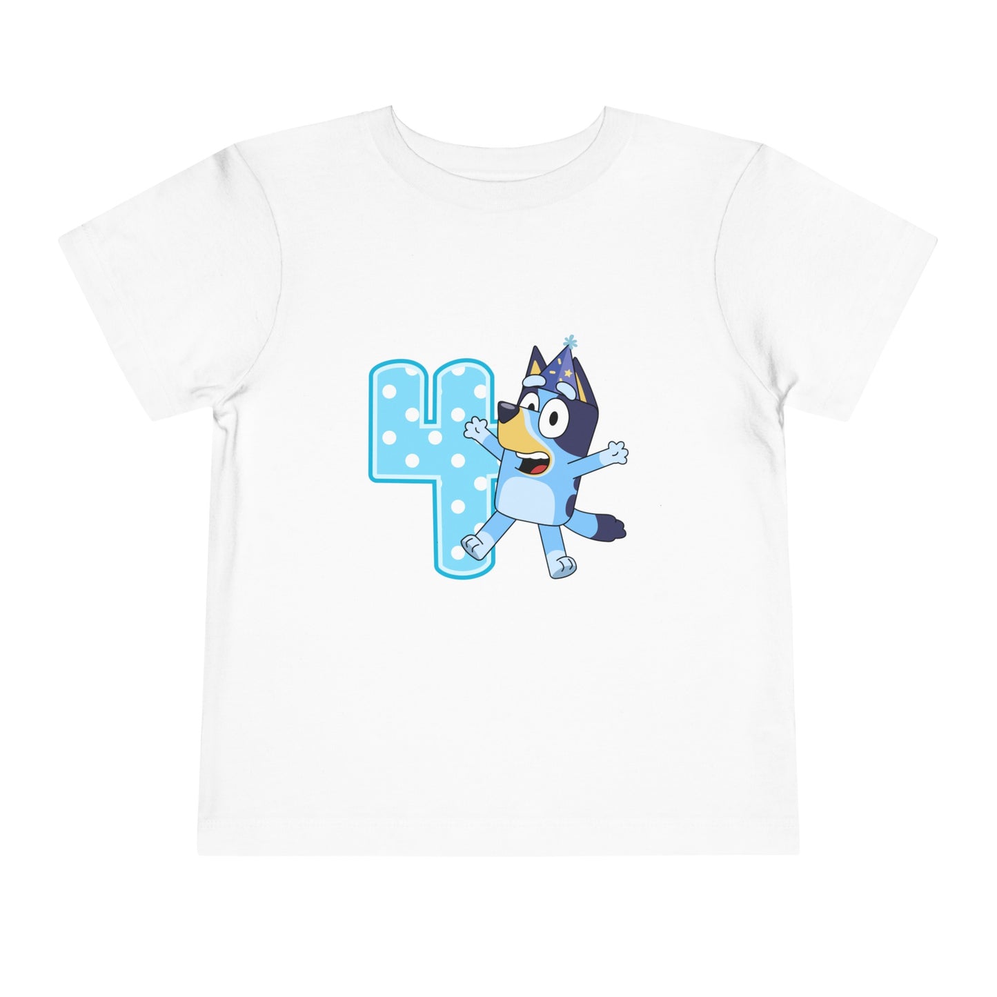 #4 Birthday Toddler Short Sleeve Tee
