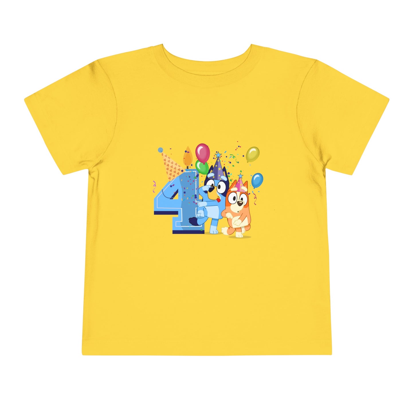 4th Birthday Toddler Short Sleeve Tee