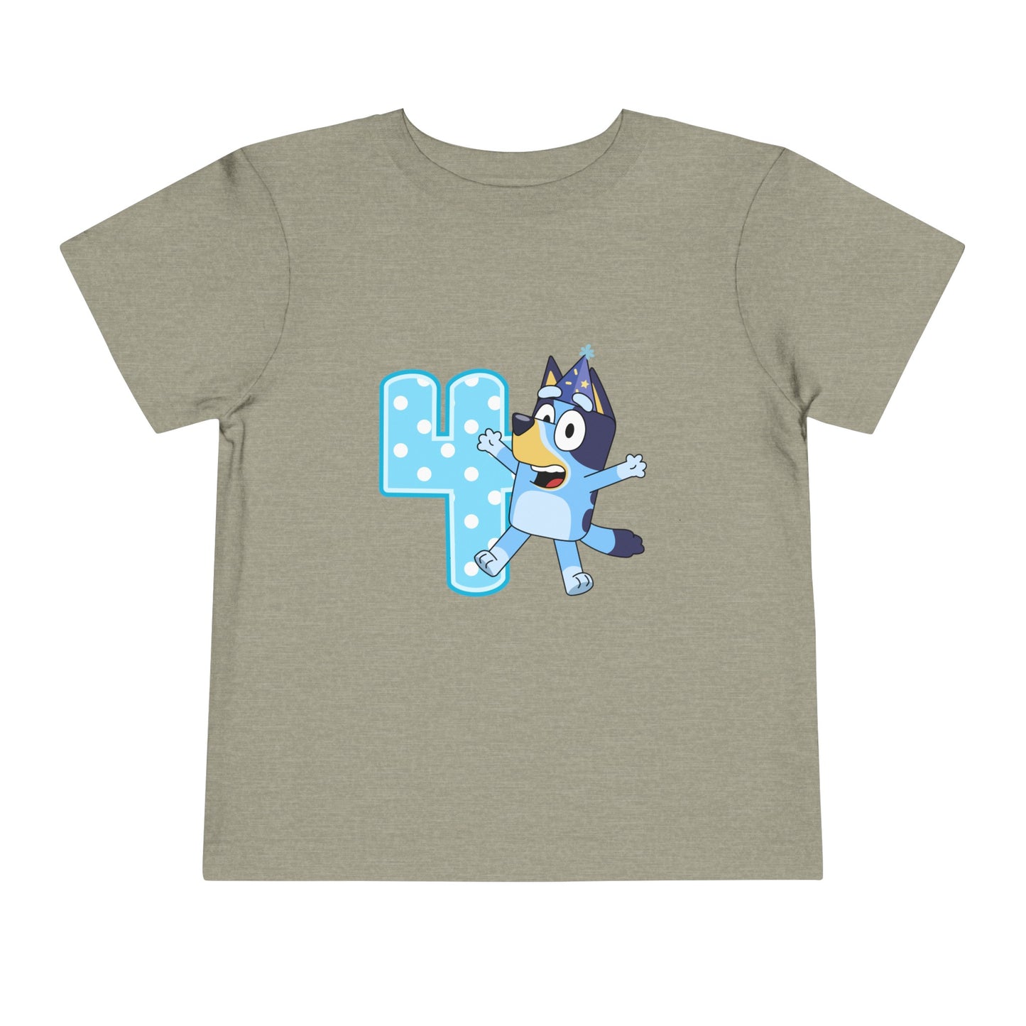 #4 Birthday Toddler Short Sleeve Tee