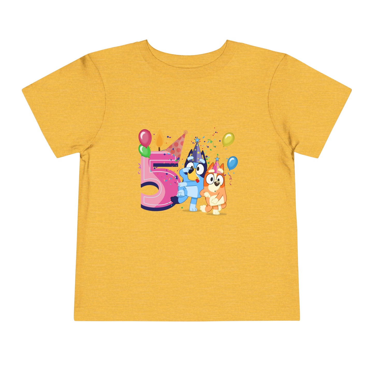 5th Birthday Toddler Short Sleeve Tee
