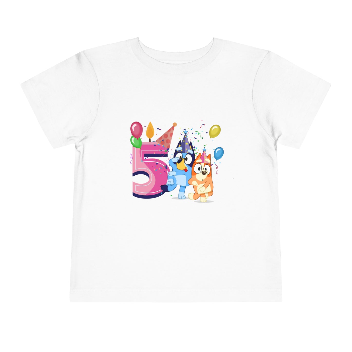 5th Birthday Toddler Short Sleeve Tee