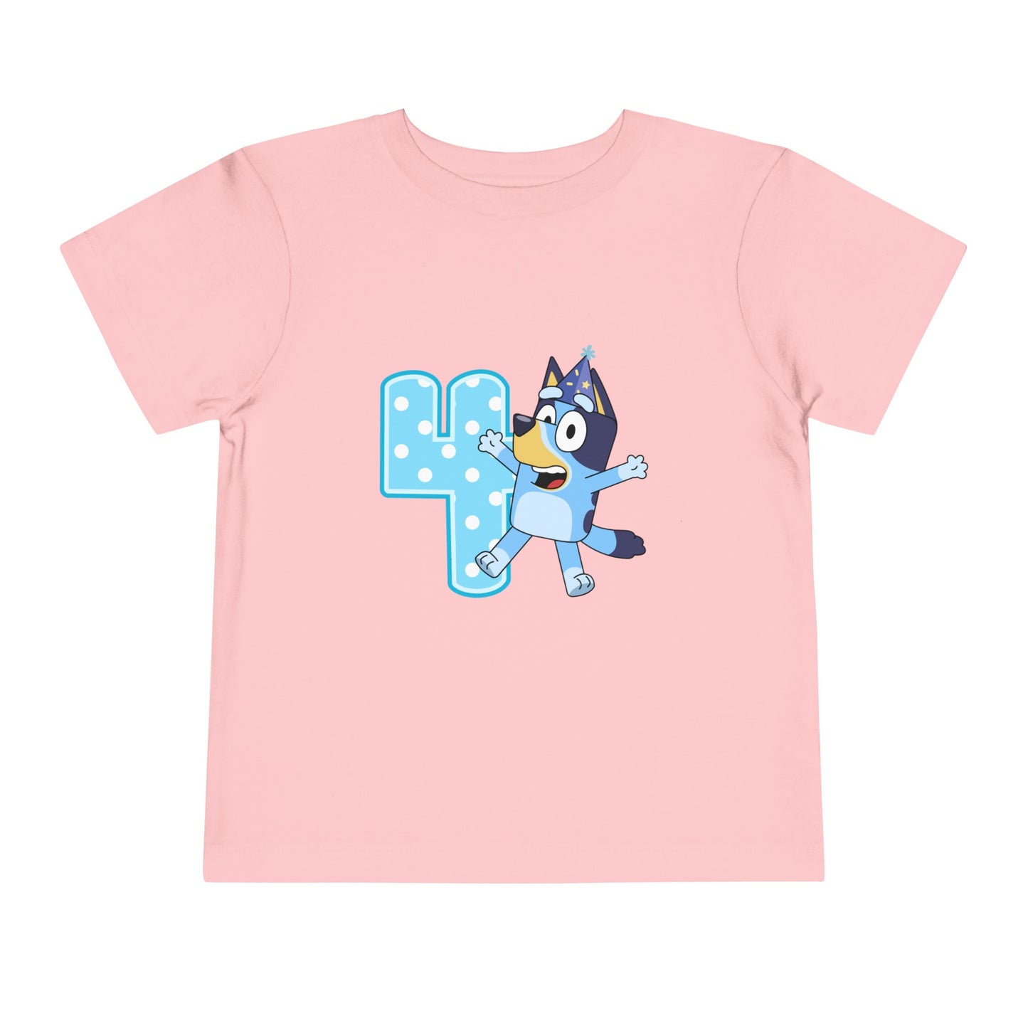 #4 Birthday Toddler Short Sleeve Tee