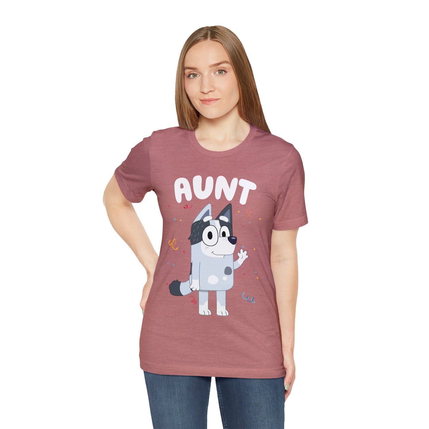Aunt Bluey Birthday short sleeve Tshirt