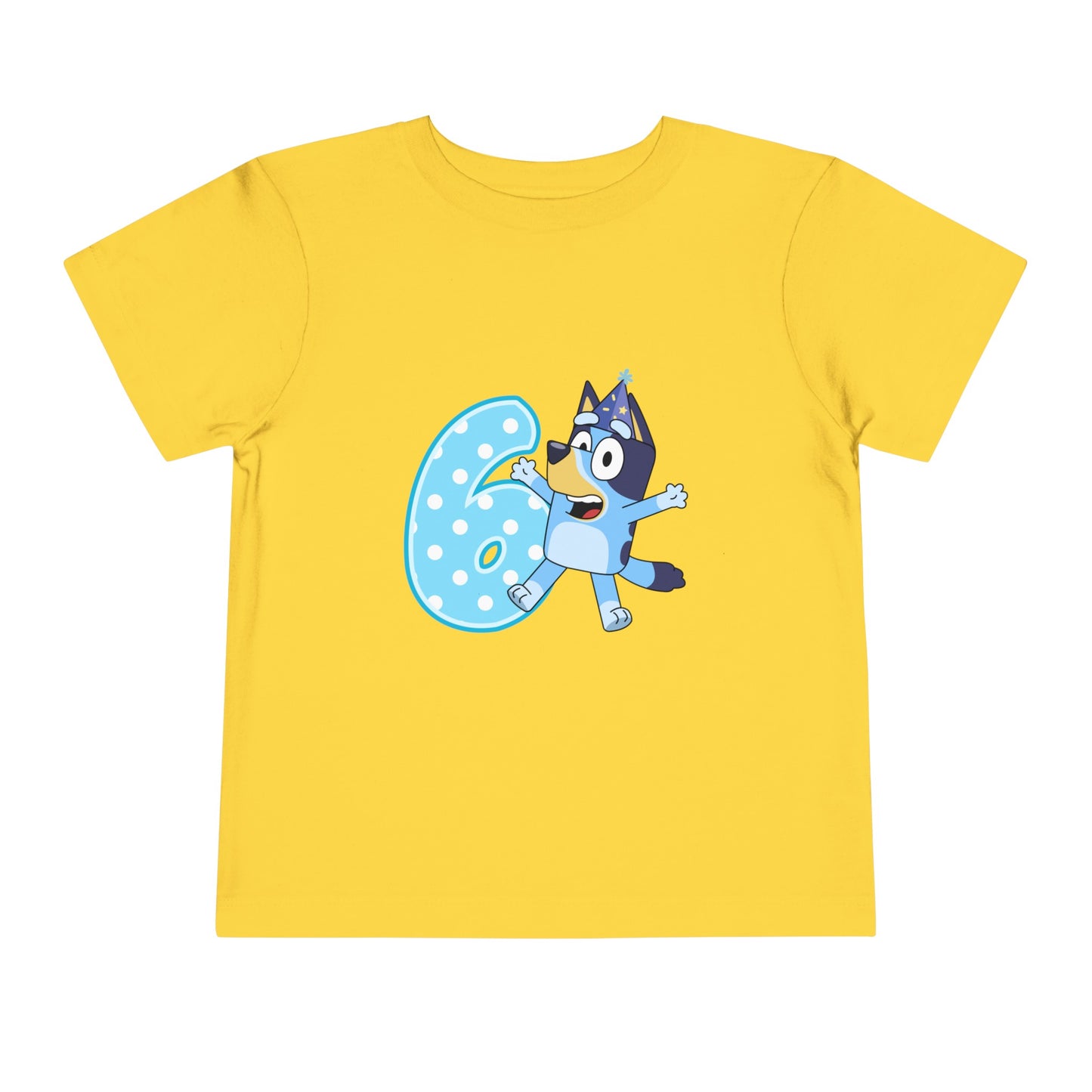 #6 Birthday Toddler Short Sleeve Tee