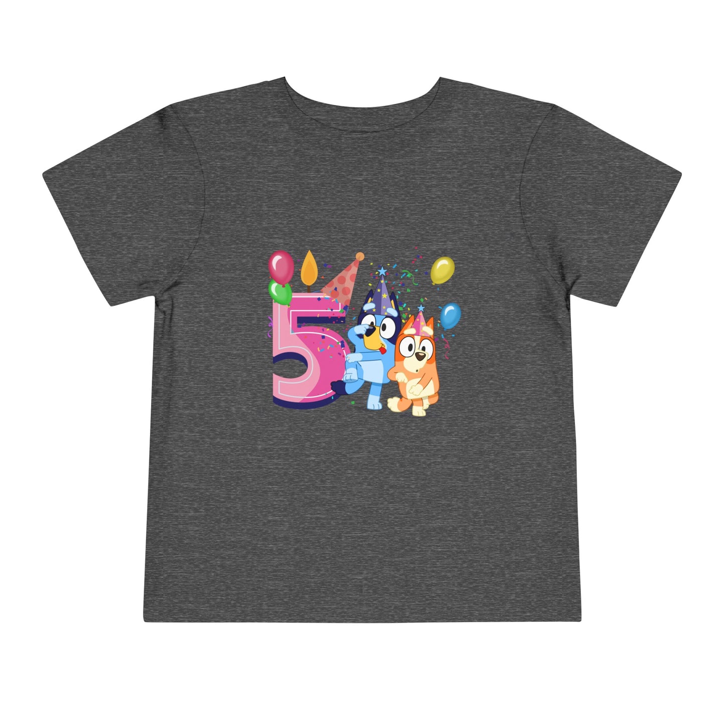 5th Birthday Toddler Short Sleeve Tee