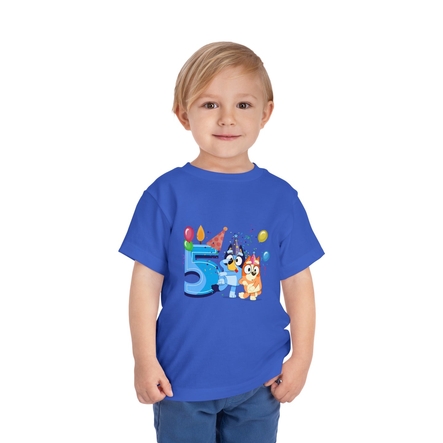 5th Birthday Toddler Short Sleeve Tee