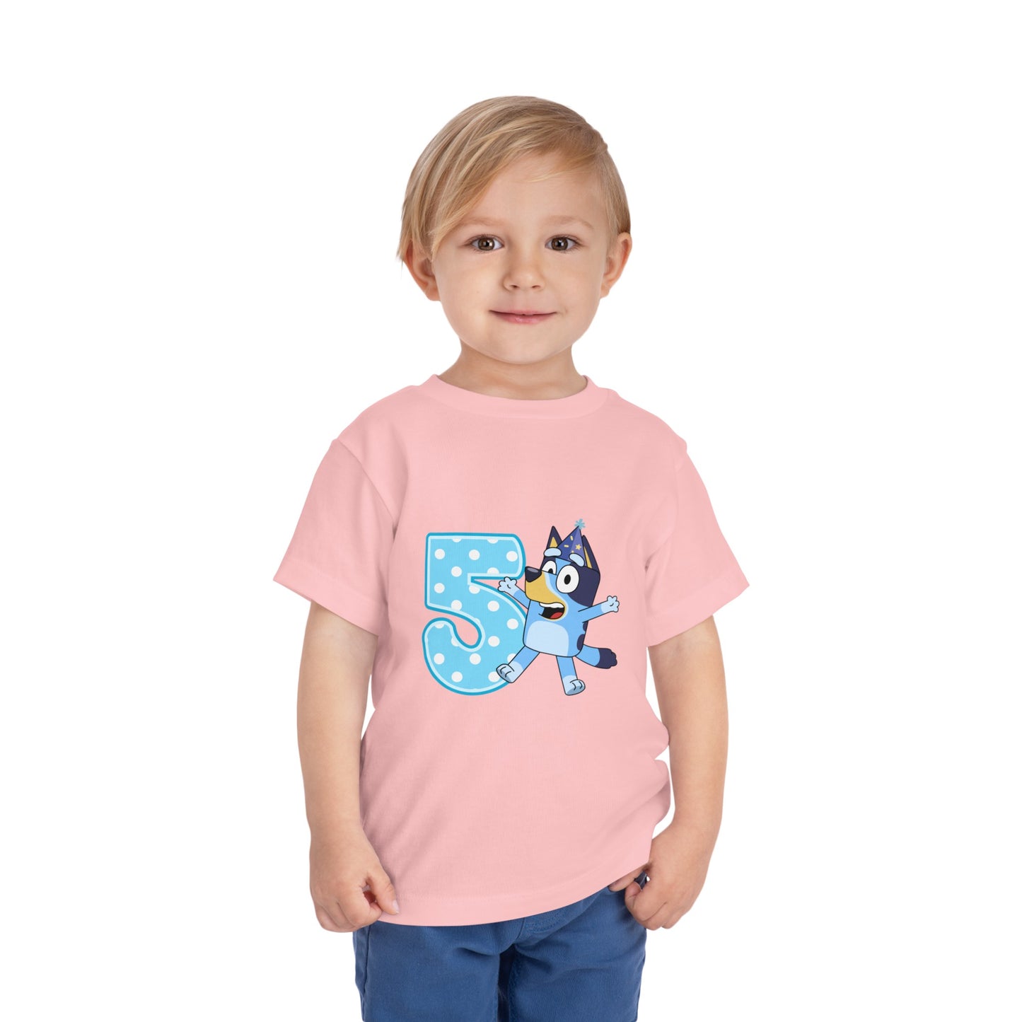 #5 Birthday Toddler Short Sleeve Tee