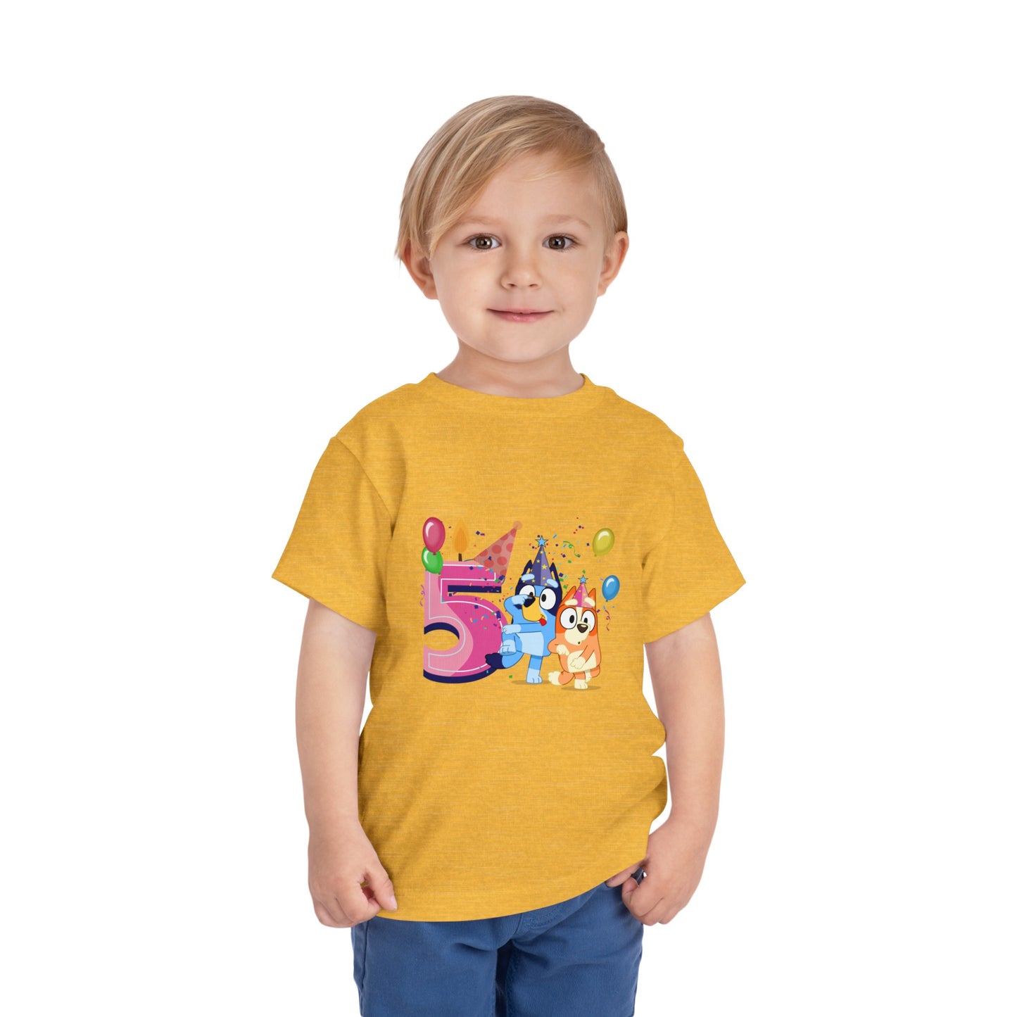 5th Birthday Toddler Short Sleeve Tee