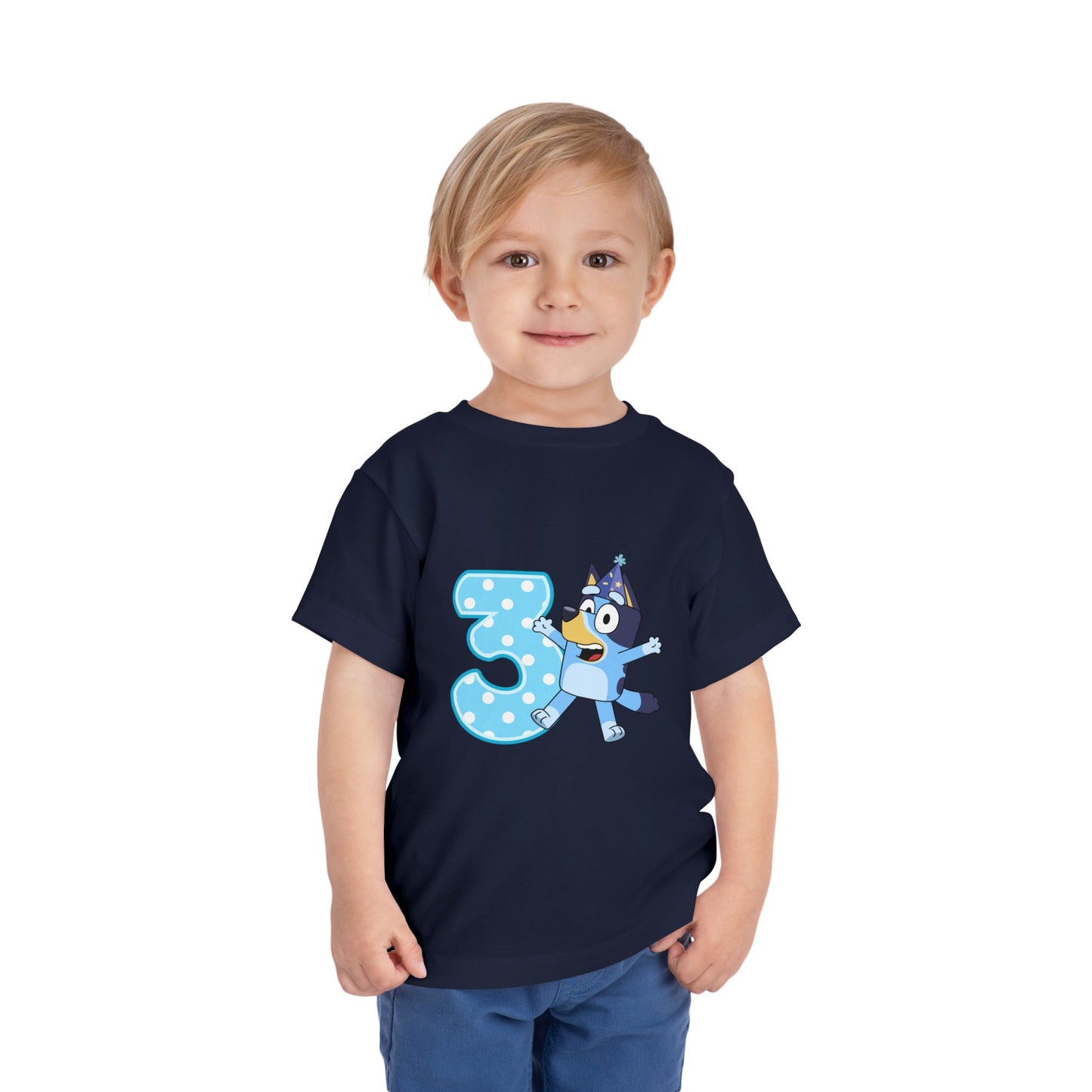 #3 Birthday Toddler Short Sleeve Tee