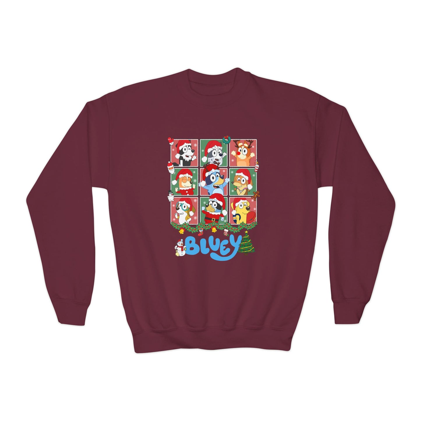 Christmas Polaroids Youth Crewneck Sweatshirt