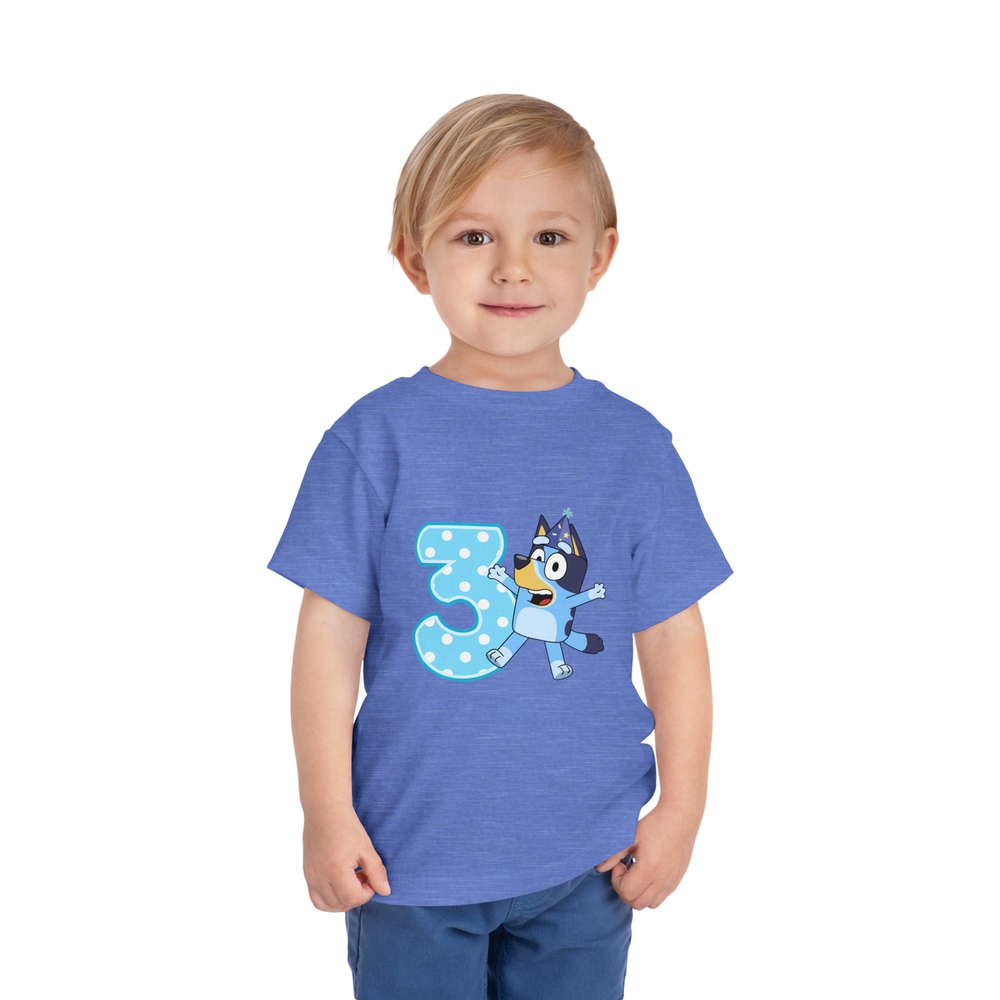 #3 Birthday Toddler Short Sleeve Tee