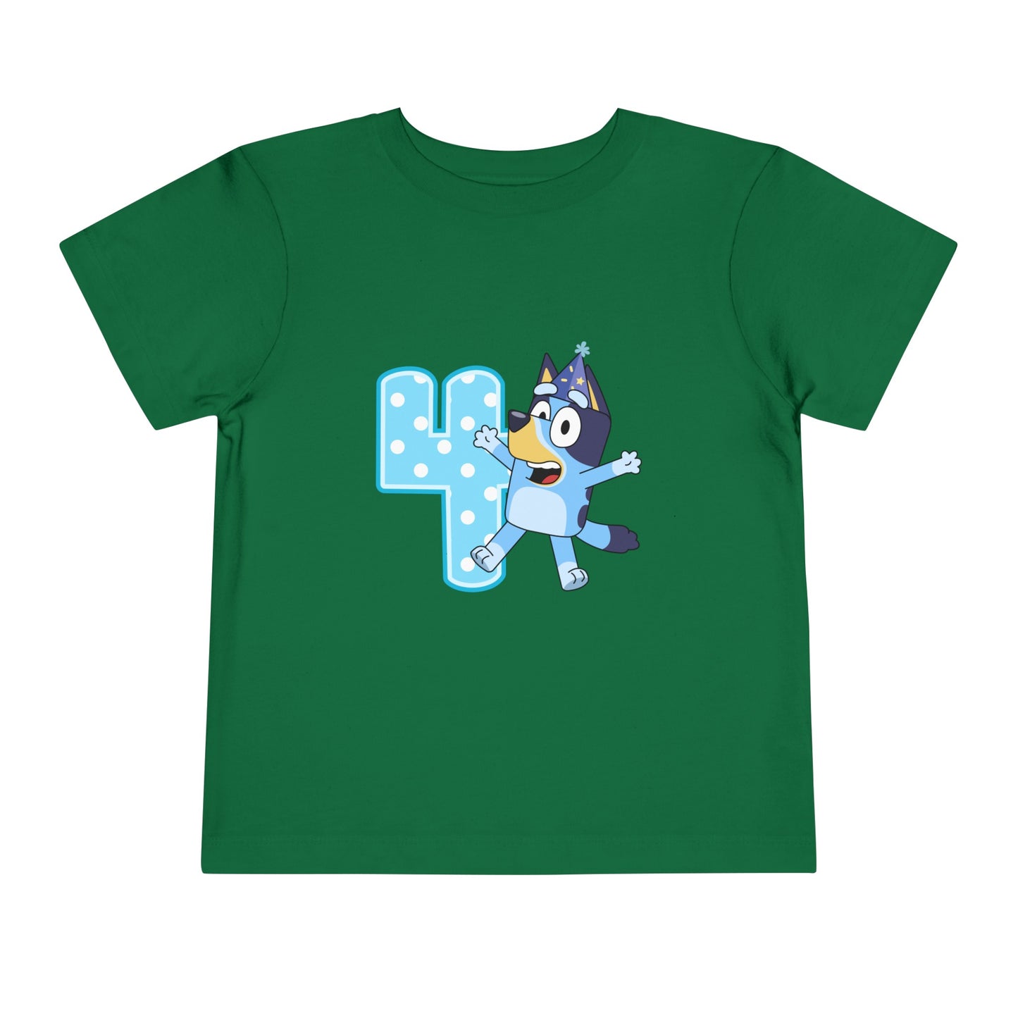 #4 Birthday Toddler Short Sleeve Tee