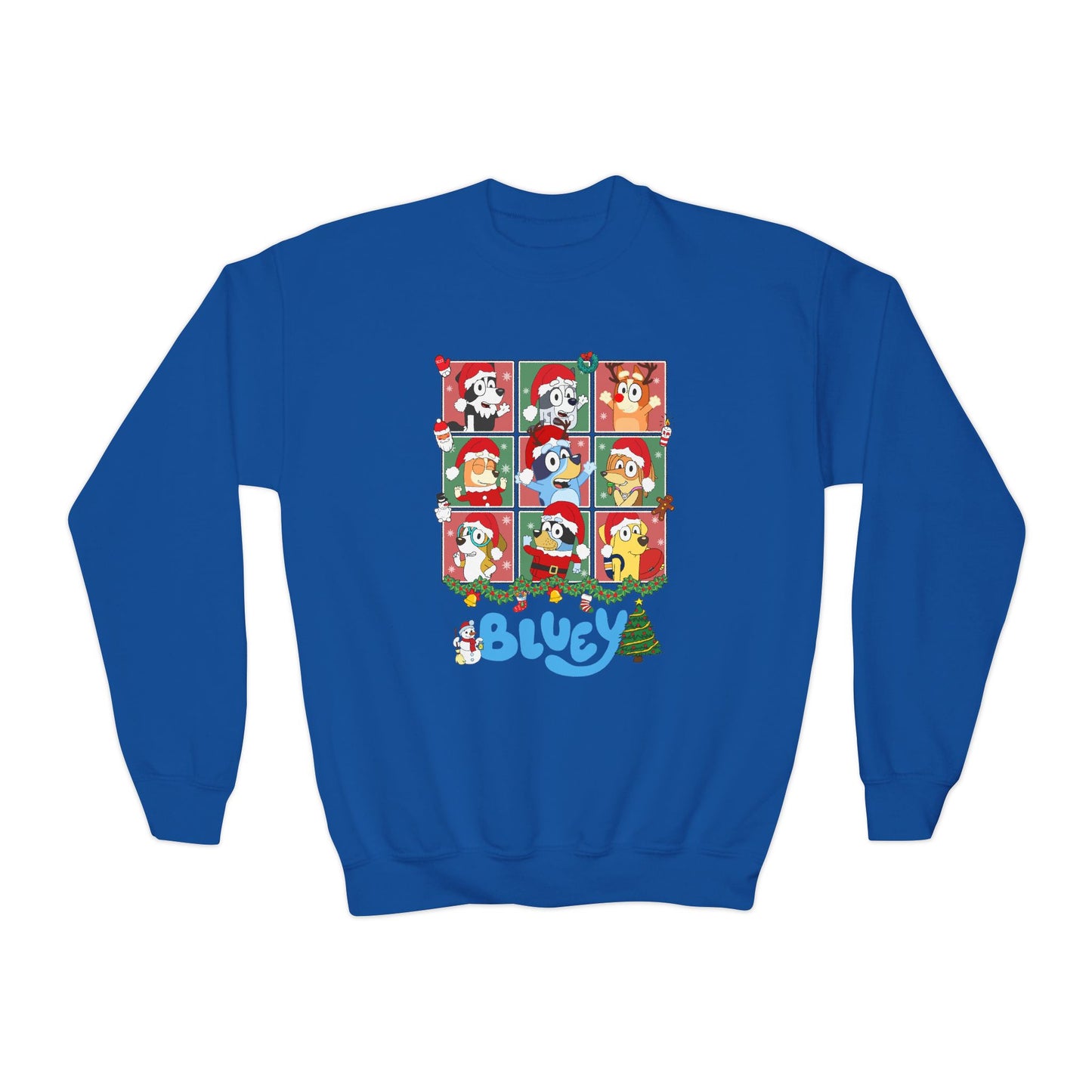 Christmas Polaroids Youth Crewneck Sweatshirt