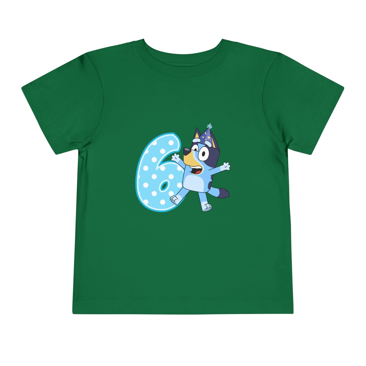#6 Birthday Toddler Short Sleeve Tee